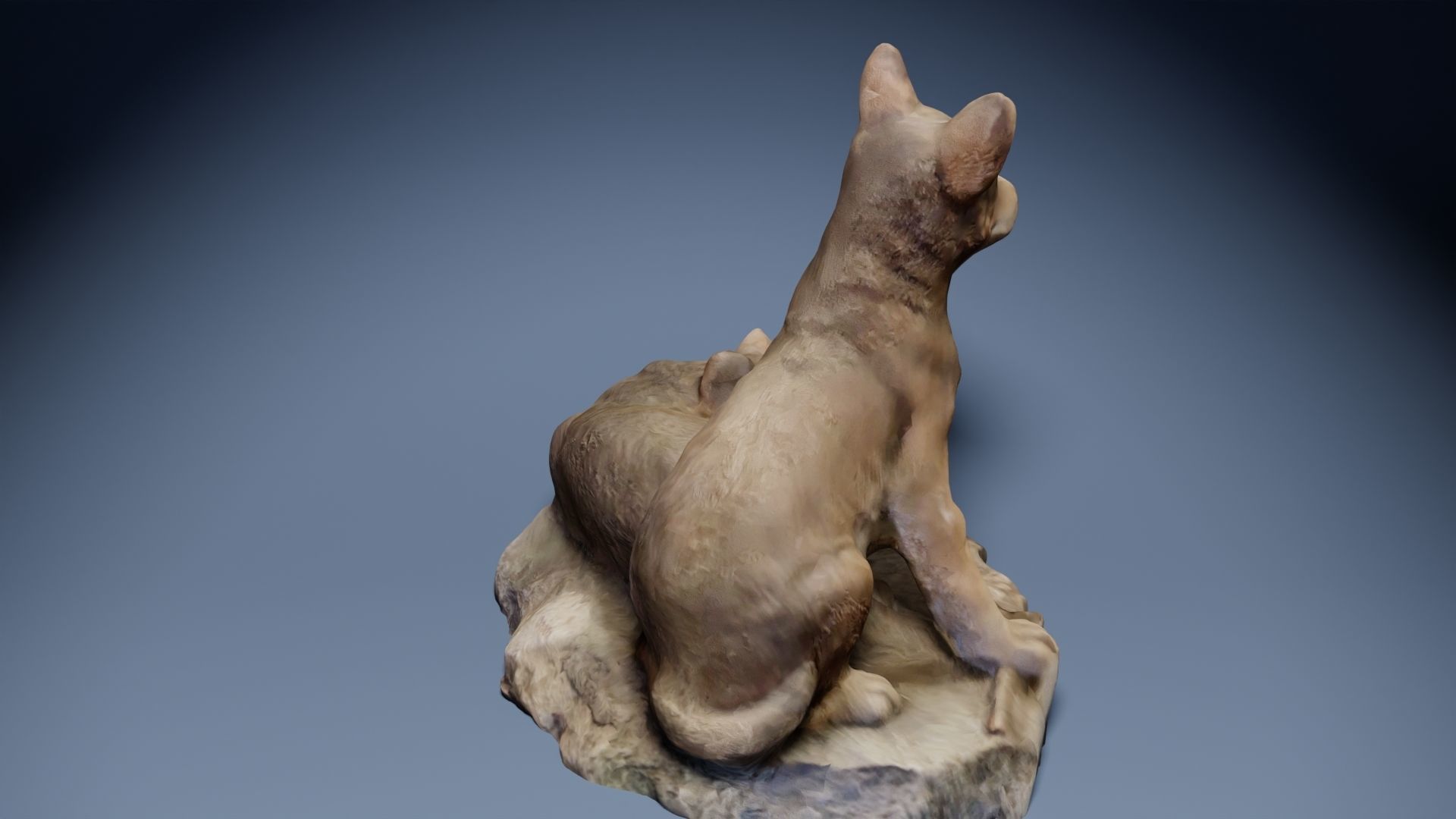 Big Wolf and Wolf Puppy figure collection Low-poly 3D model_19