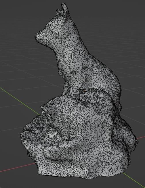 Big Wolf and Wolf Puppy figure collection Low-poly 3D model_36