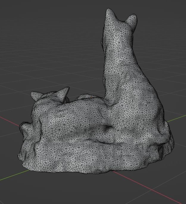 Big Wolf and Wolf Puppy figure collection Low-poly 3D model_38