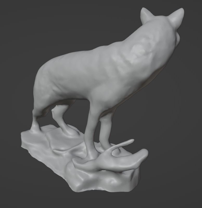 Big Wolf and Wolf Puppy figure collection Low-poly 3D model_24