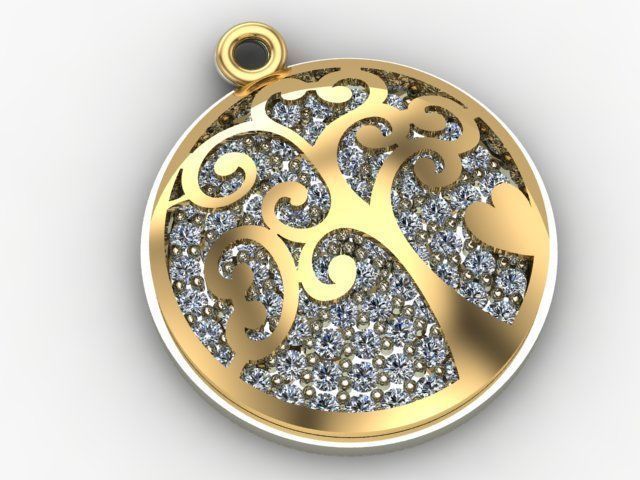 Tree Of Life Pendant 3D print model_1