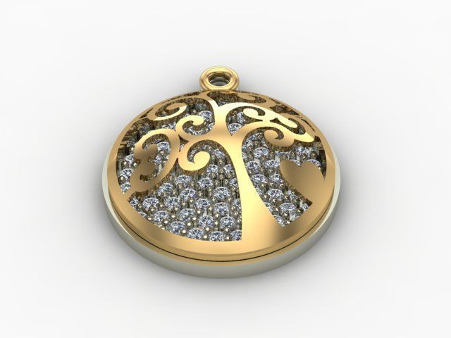 Tree Of Life Pendant 3D print model_3