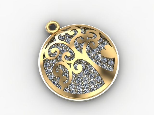 Tree Of Life Pendant 3D print model_4