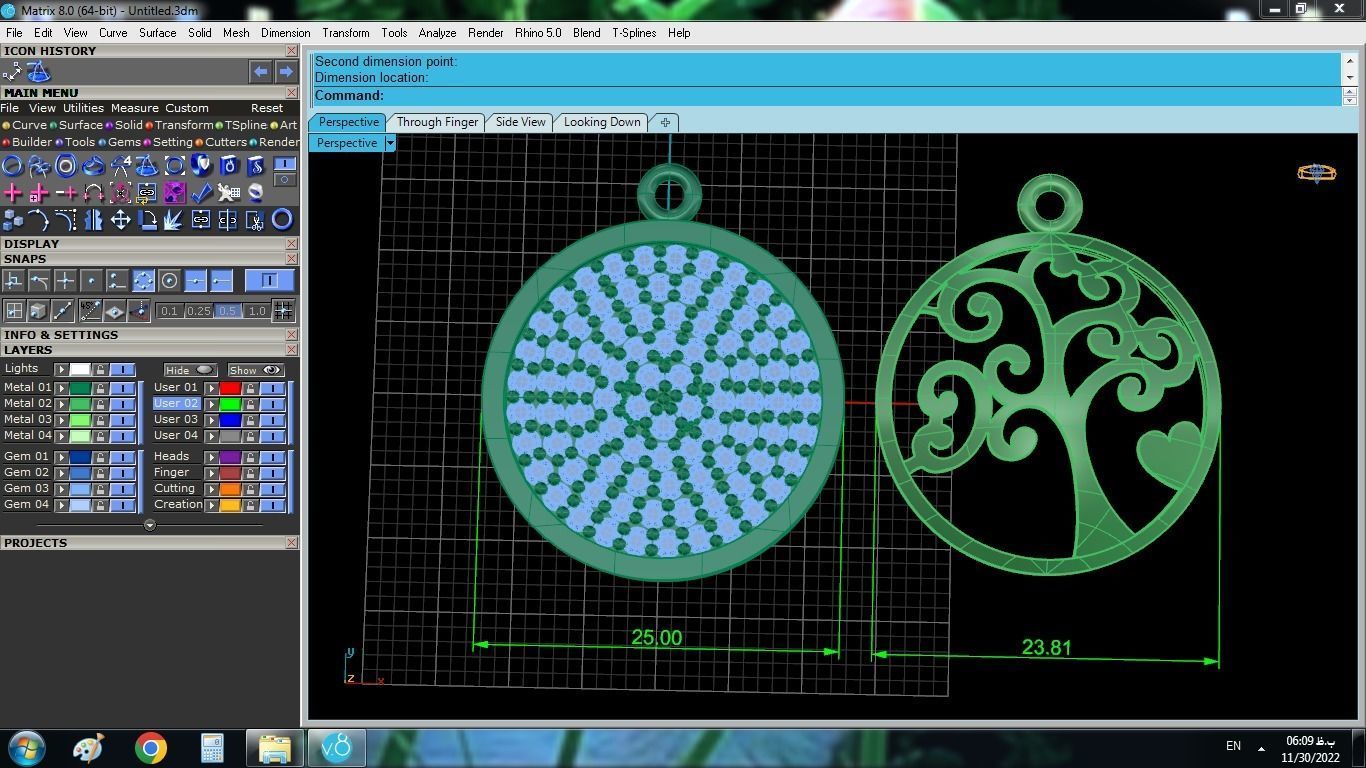 Tree Of Life Pendant 3D print model_8