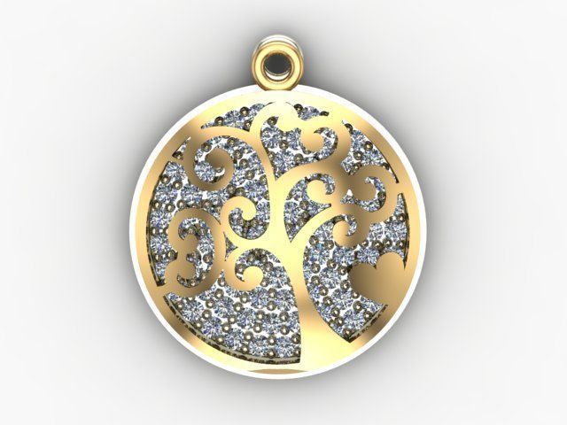 Tree Of Life Pendant 3D print model_2
