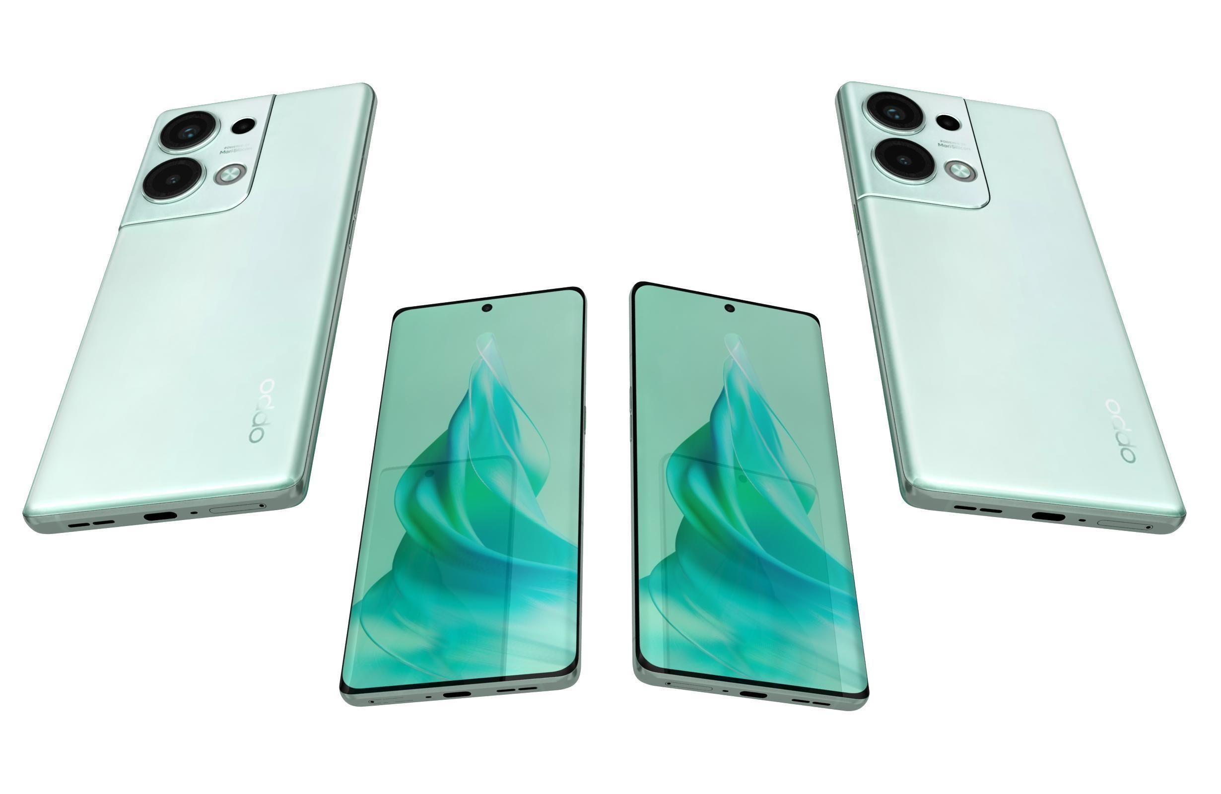 OPPO Reno9 Pro Plus Green 3D model_5