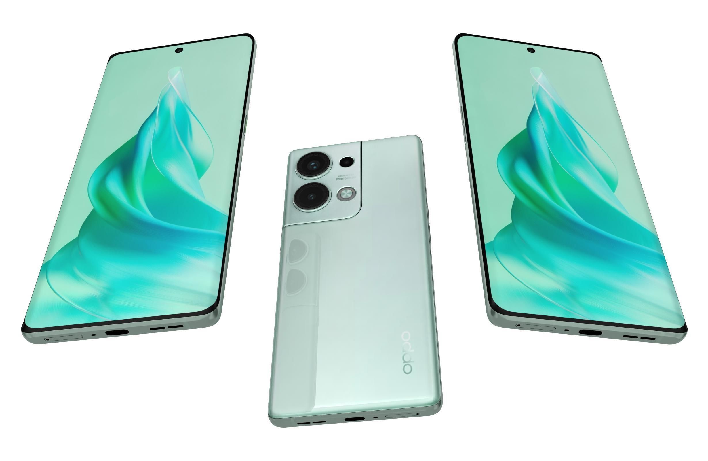 OPPO Reno9 Pro Plus Green 3D model_2