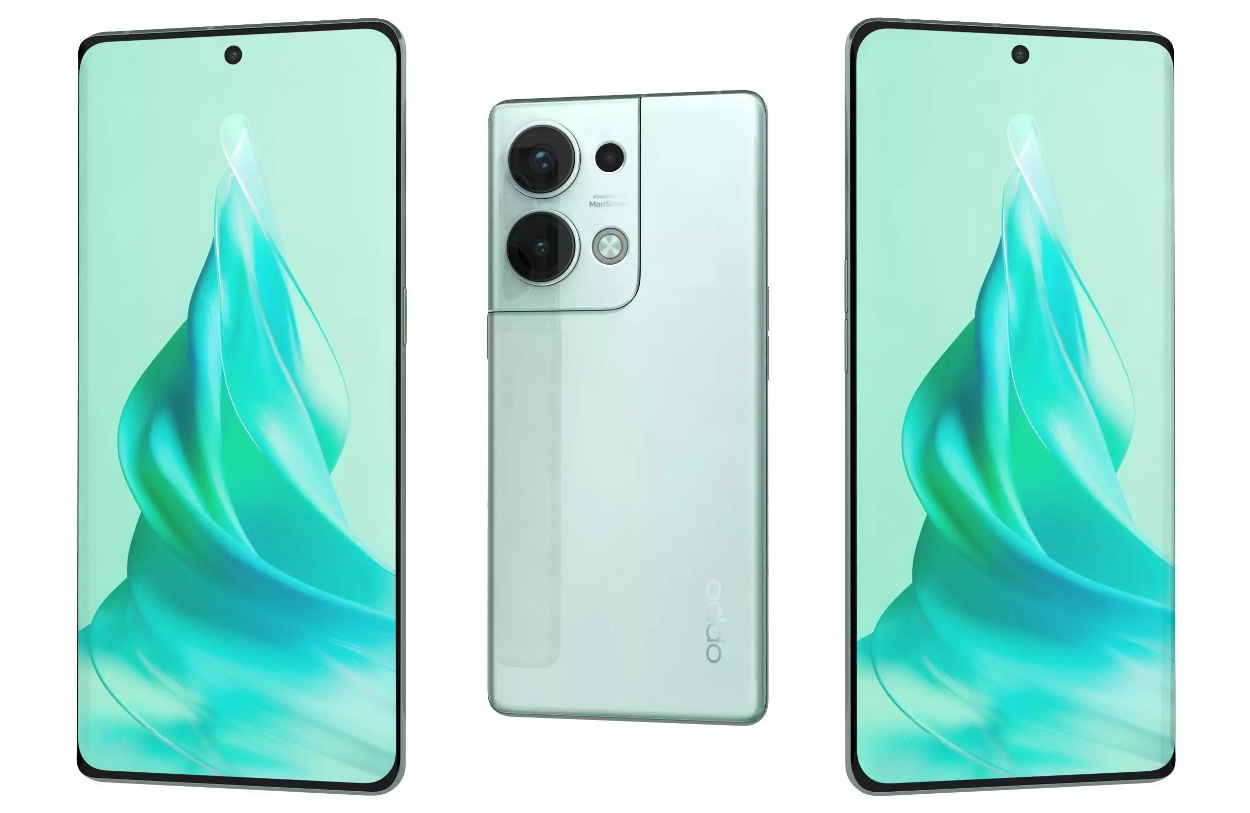 OPPO Reno9 Pro Plus Green 3D model_0