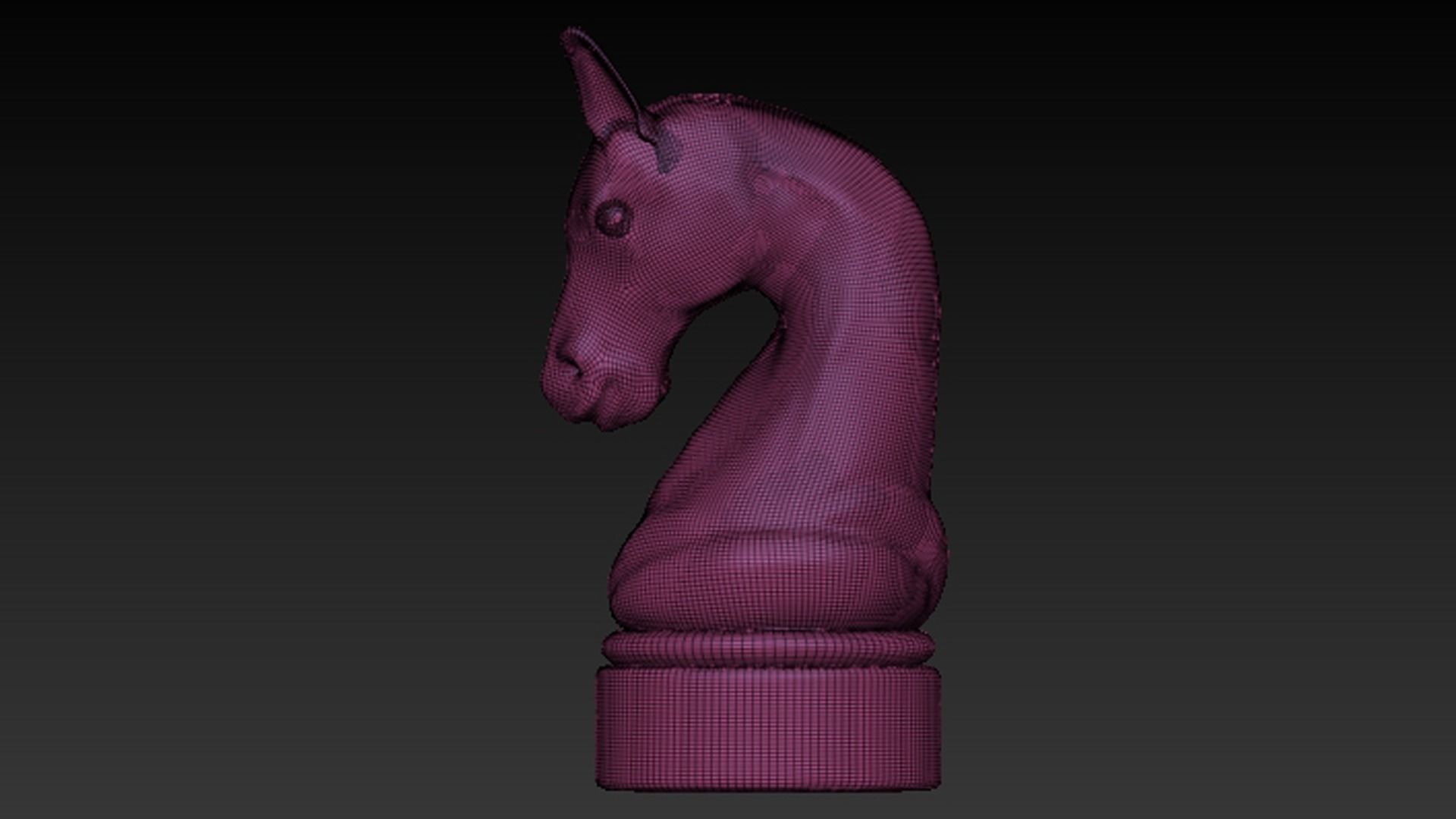 Chess Horse 3D model_9