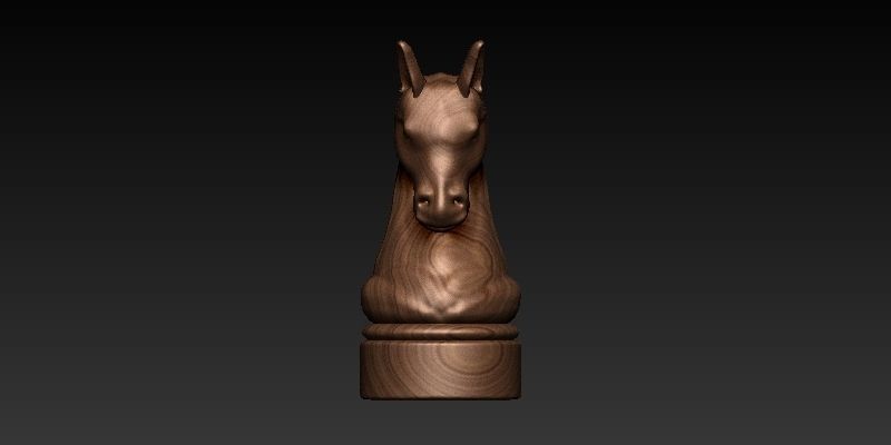 Chess Horse 3D model_1