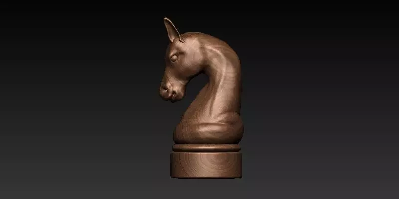 Chess Horse 3D model_0