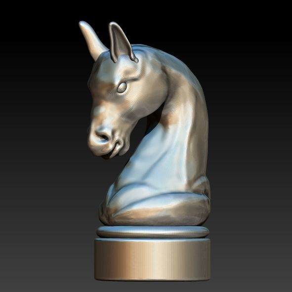 Chess Horse 3D model_4
