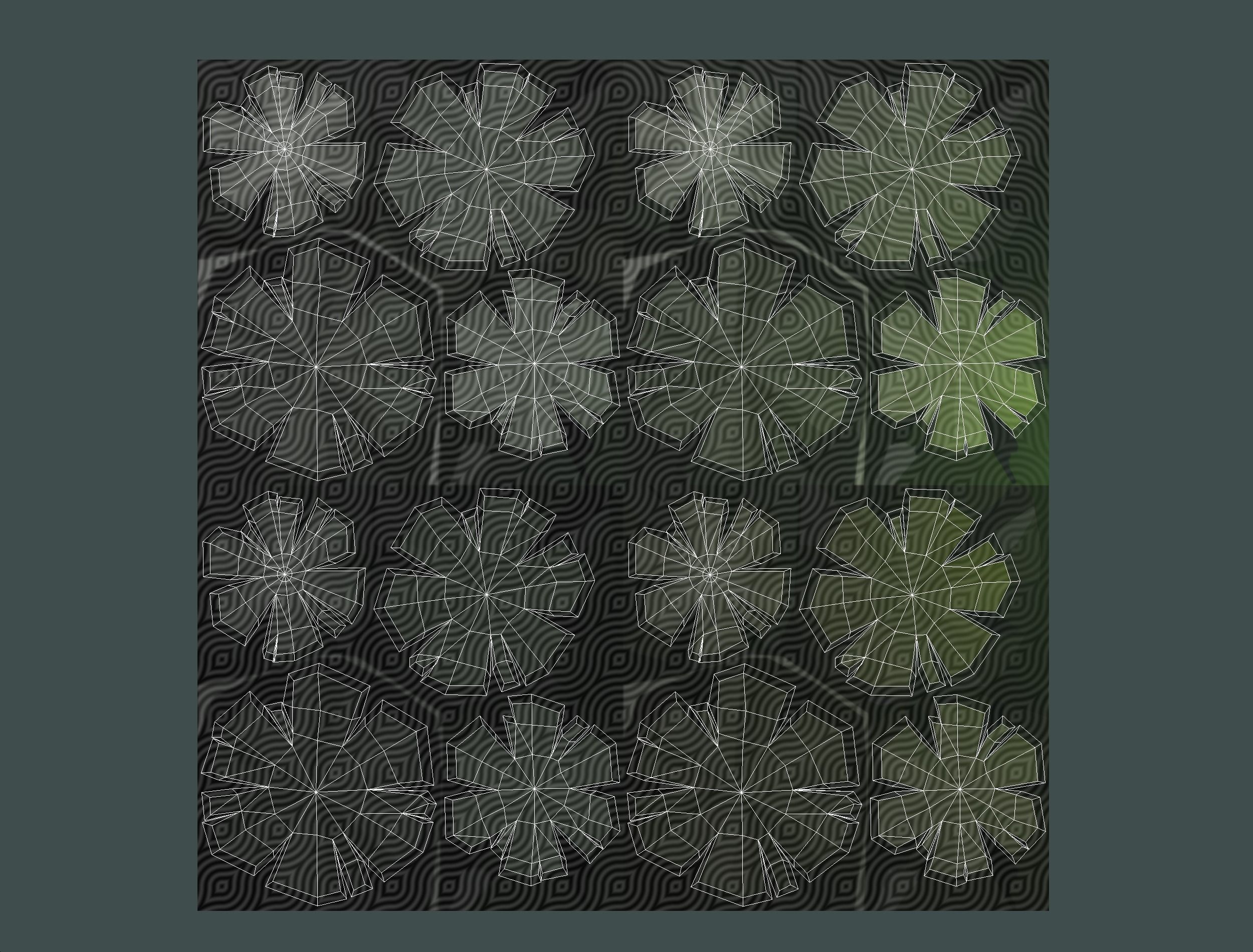 Cartoon Level Ground Tree Stone Cliff Low-poly 3D model_21