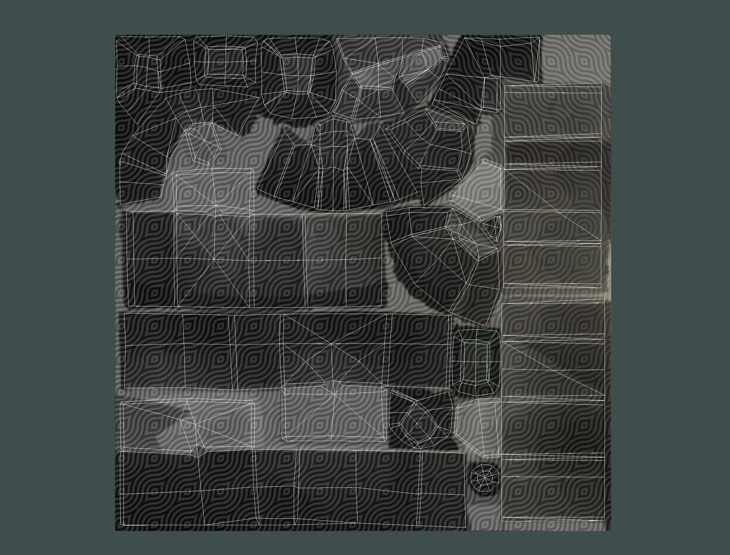 Cartoon Level Ground Tree Stone Cliff Low-poly 3D model_23