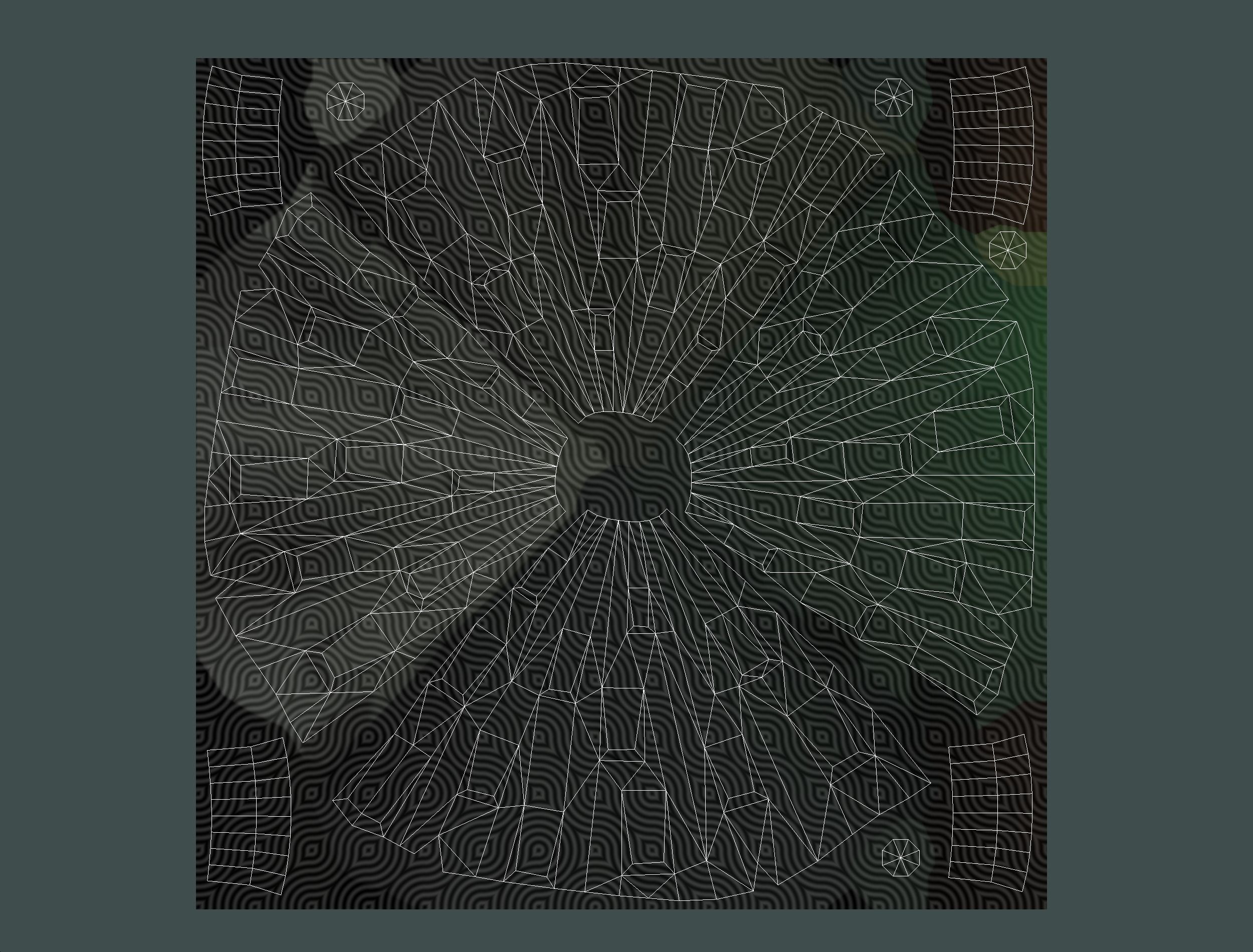 Cartoon Stone Cllff and Green Trees Low-poly 3D model_19