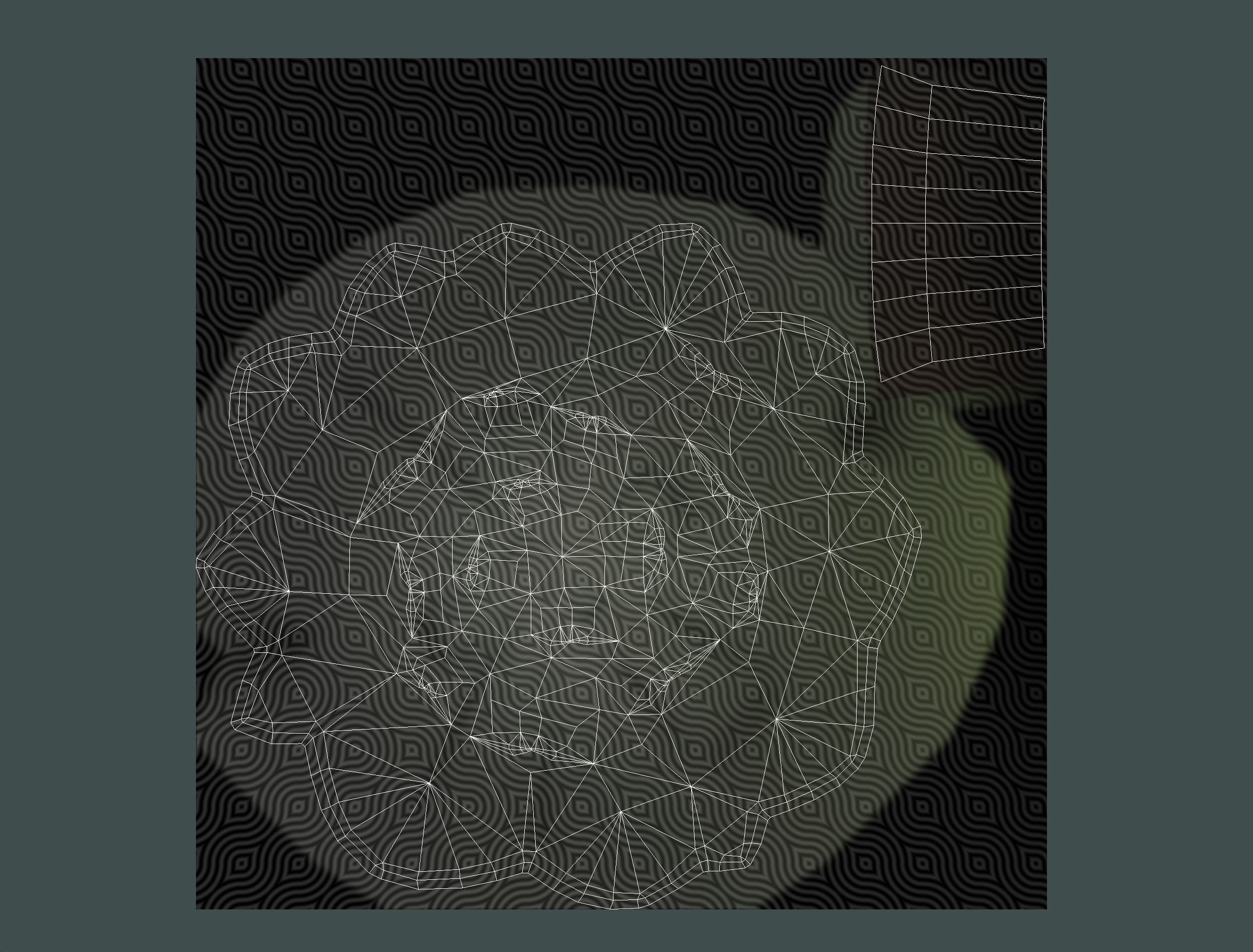 Cartoon Stone Cllff and Green Trees Low-poly 3D model_18