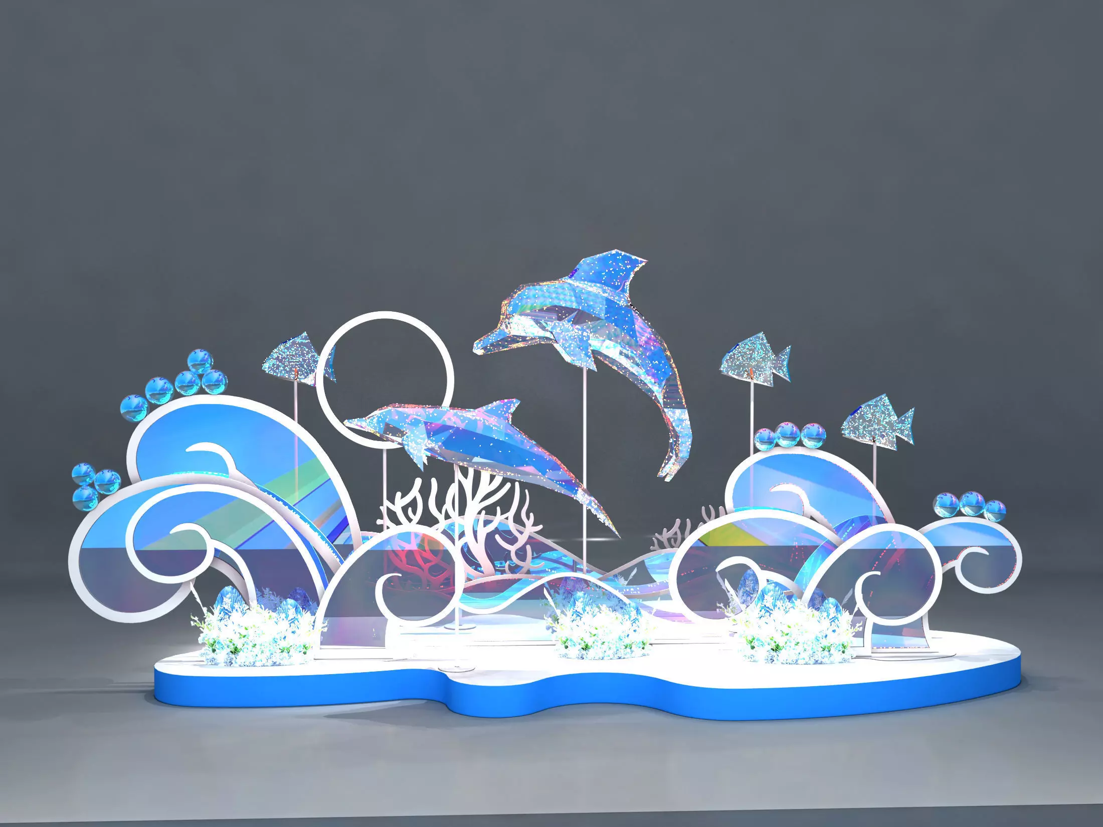 Beautiful summer ocean scene 3D model