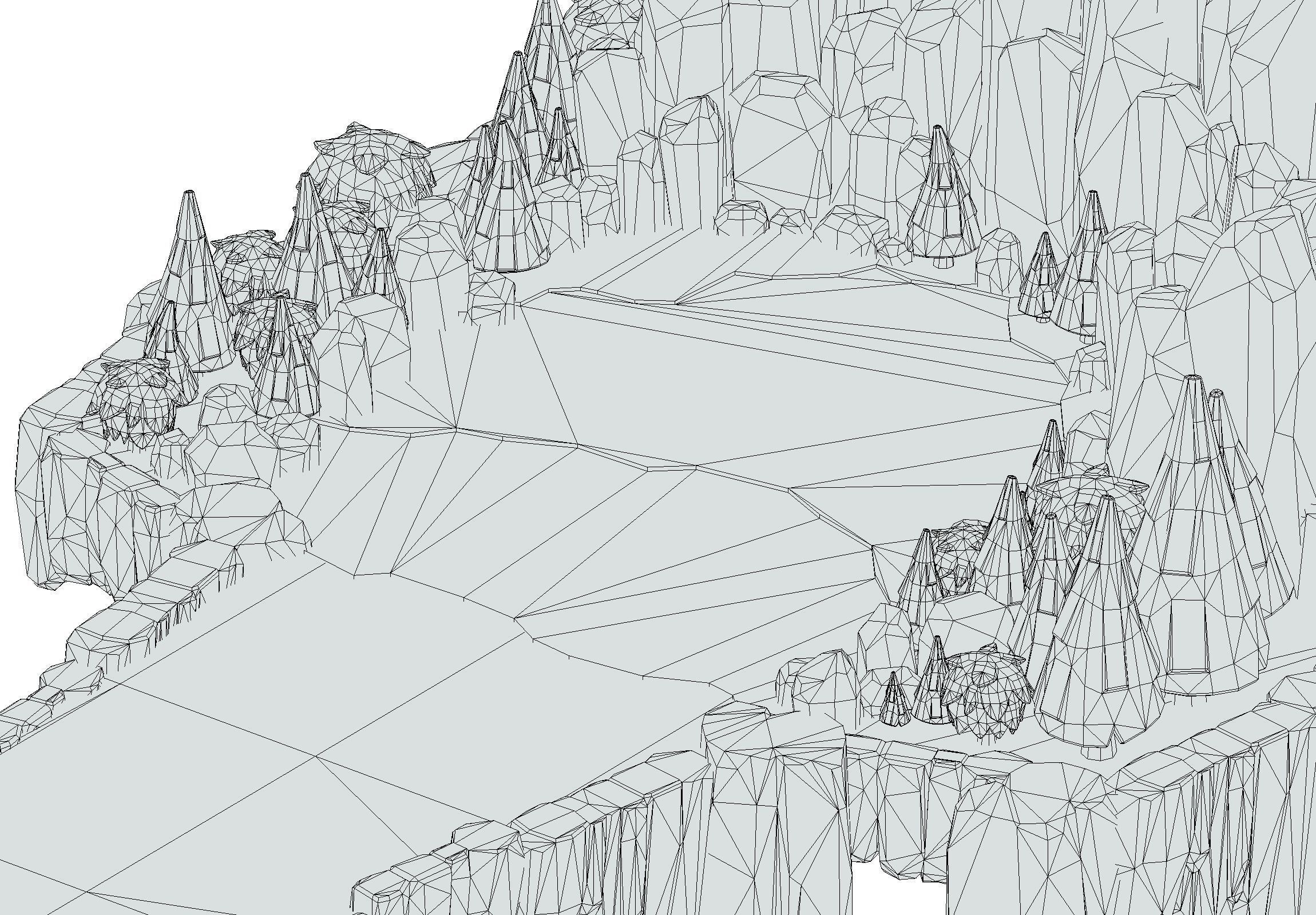 Island and Bridge Area Low-poly 3D model_31