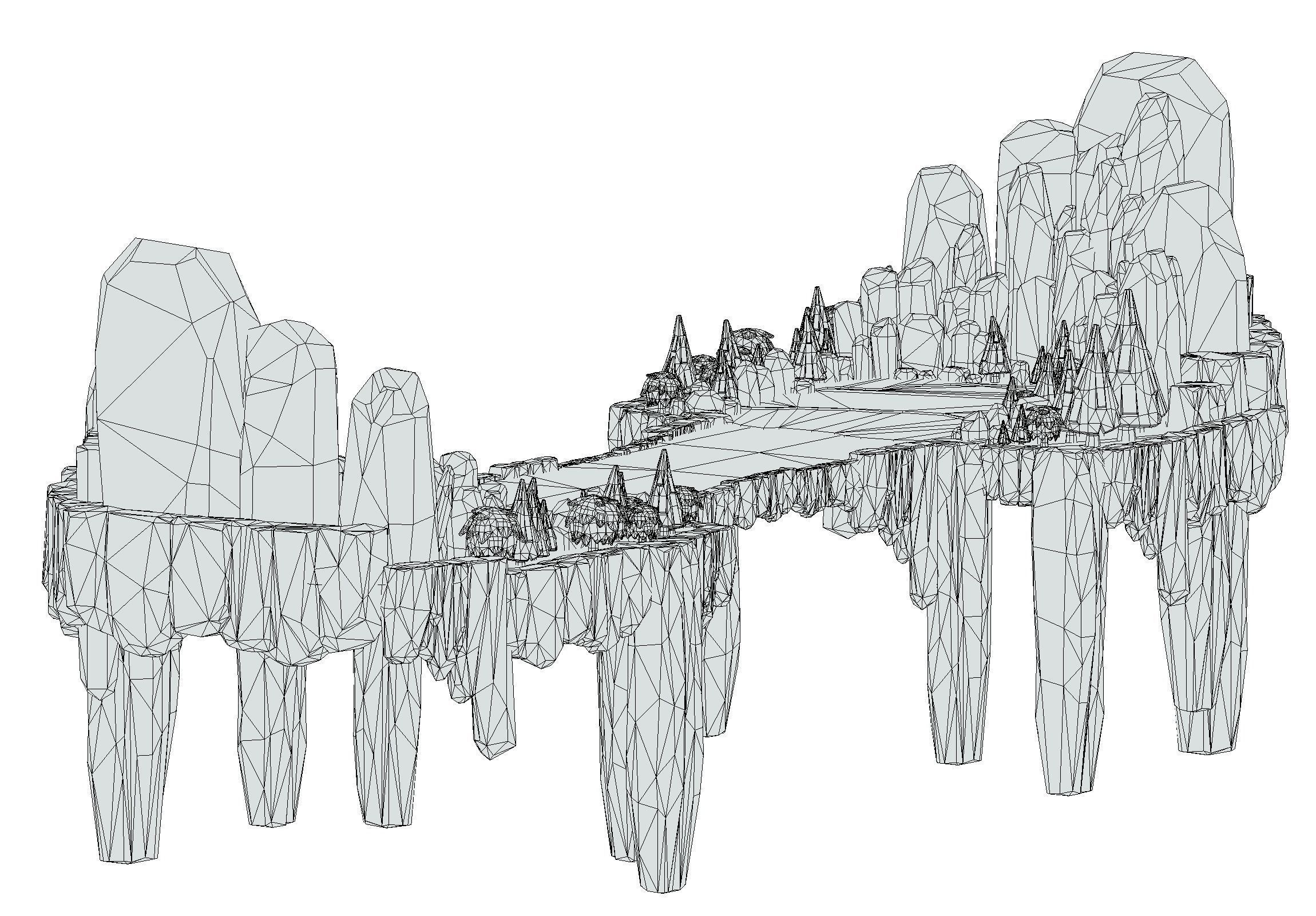 Island and Bridge Area Low-poly 3D model_27