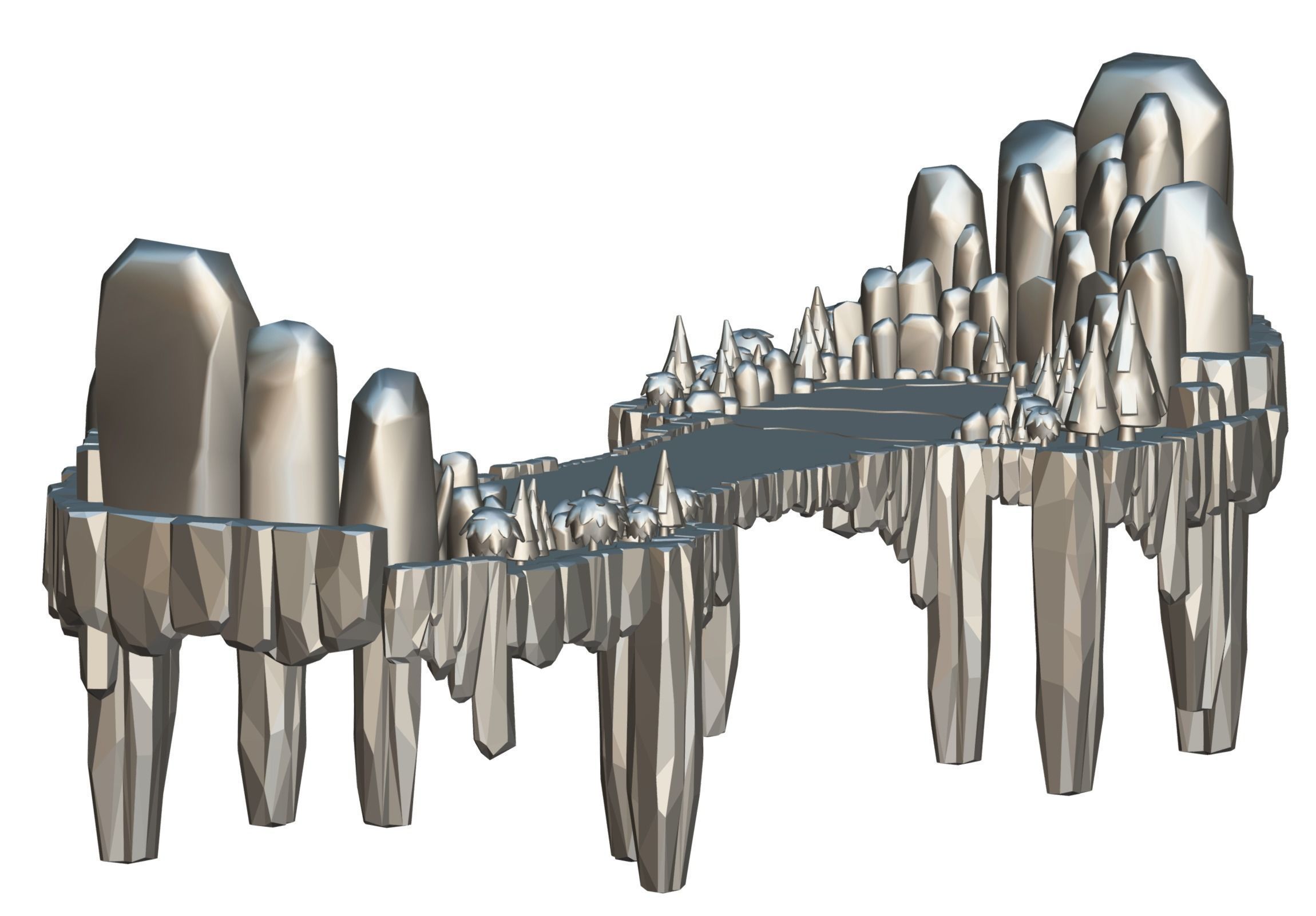 Island and Bridge Area Low-poly 3D model_26