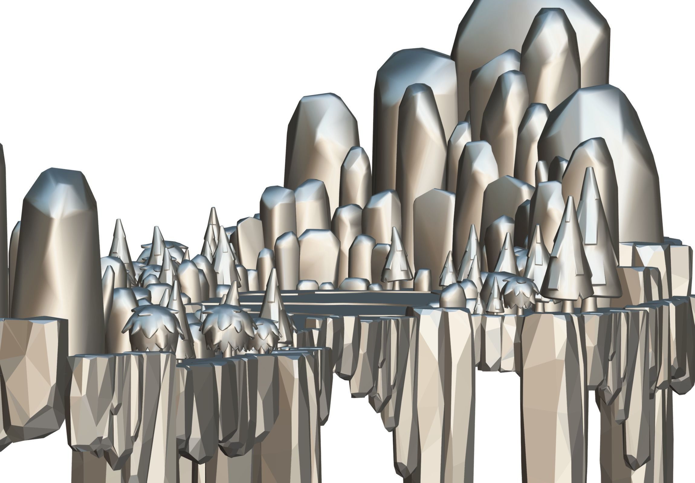 Island and Bridge Area Low-poly 3D model_28