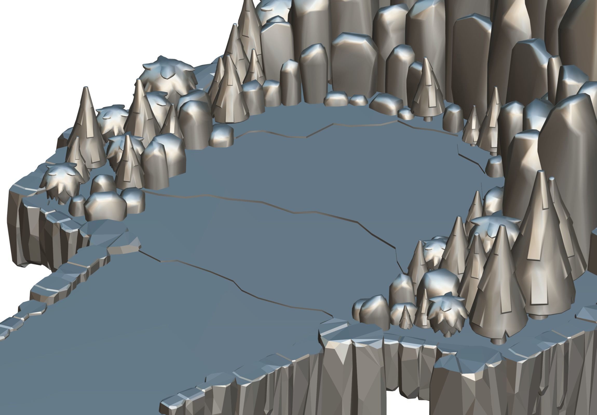 Island and Bridge Area Low-poly 3D model_30