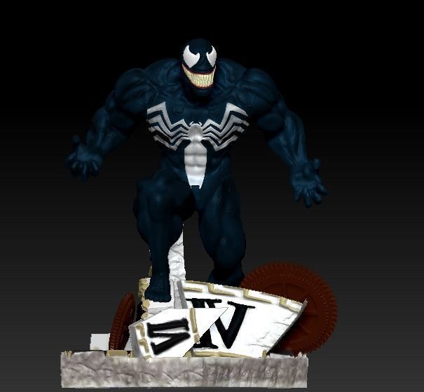 VENOM marvel statue 3D print model_4
