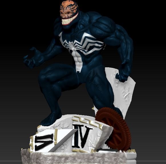 VENOM marvel statue 3D print model_3