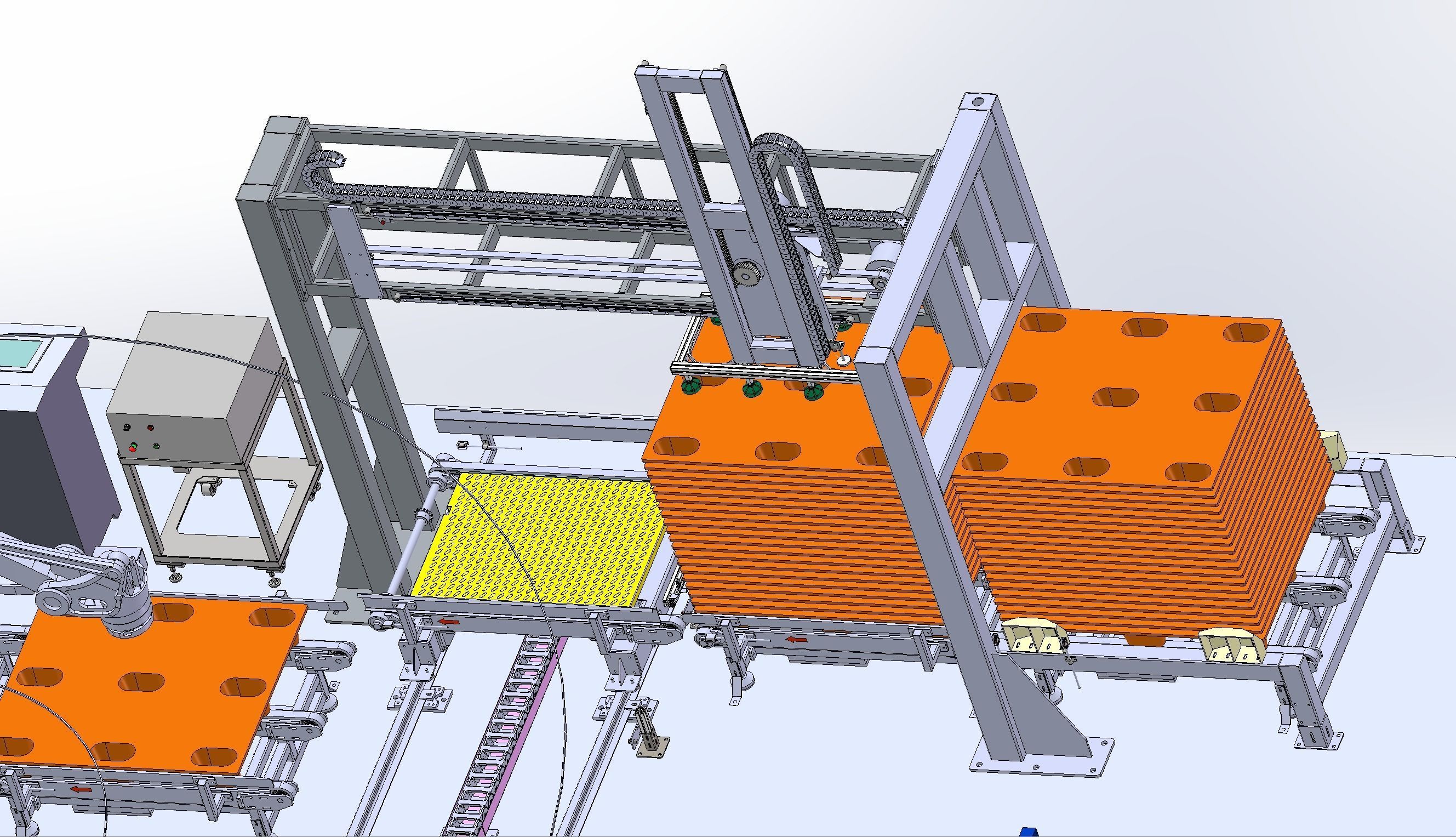 Air conditioning packaging automatic production line  3D model_5