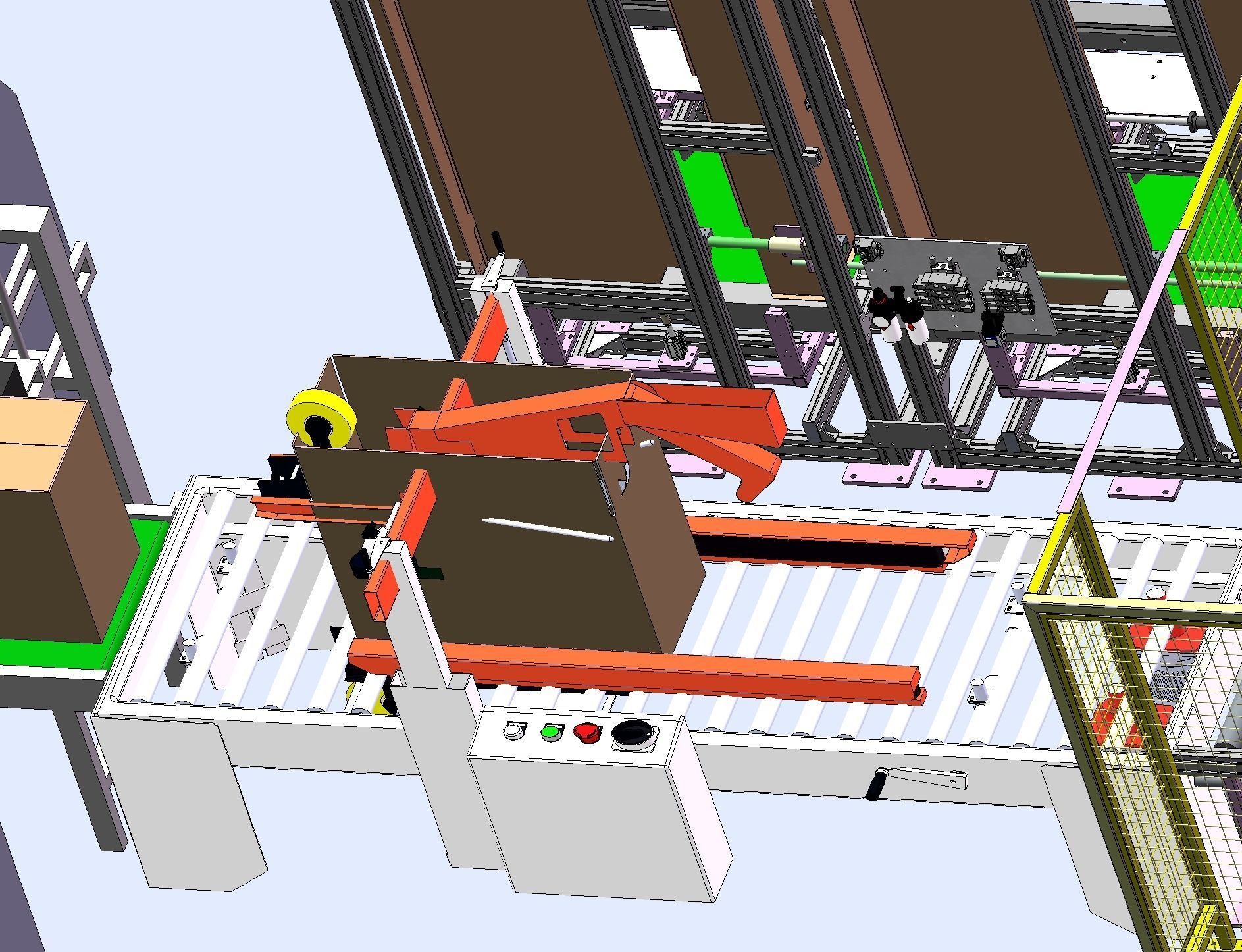Air conditioning packaging automatic production line  3D model_9
