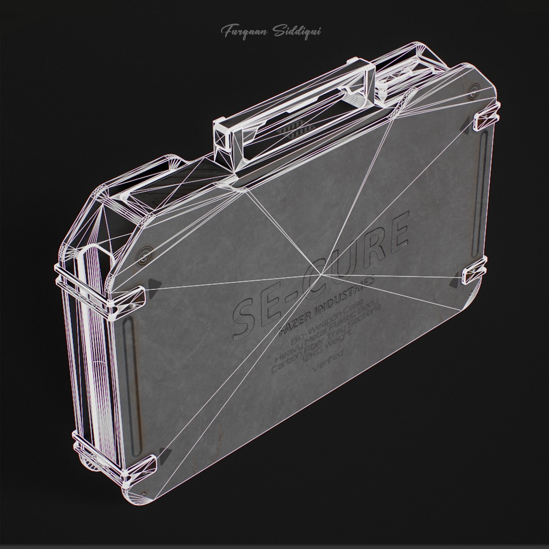 Sci-fi Military Crate Low-poly 3D model_13