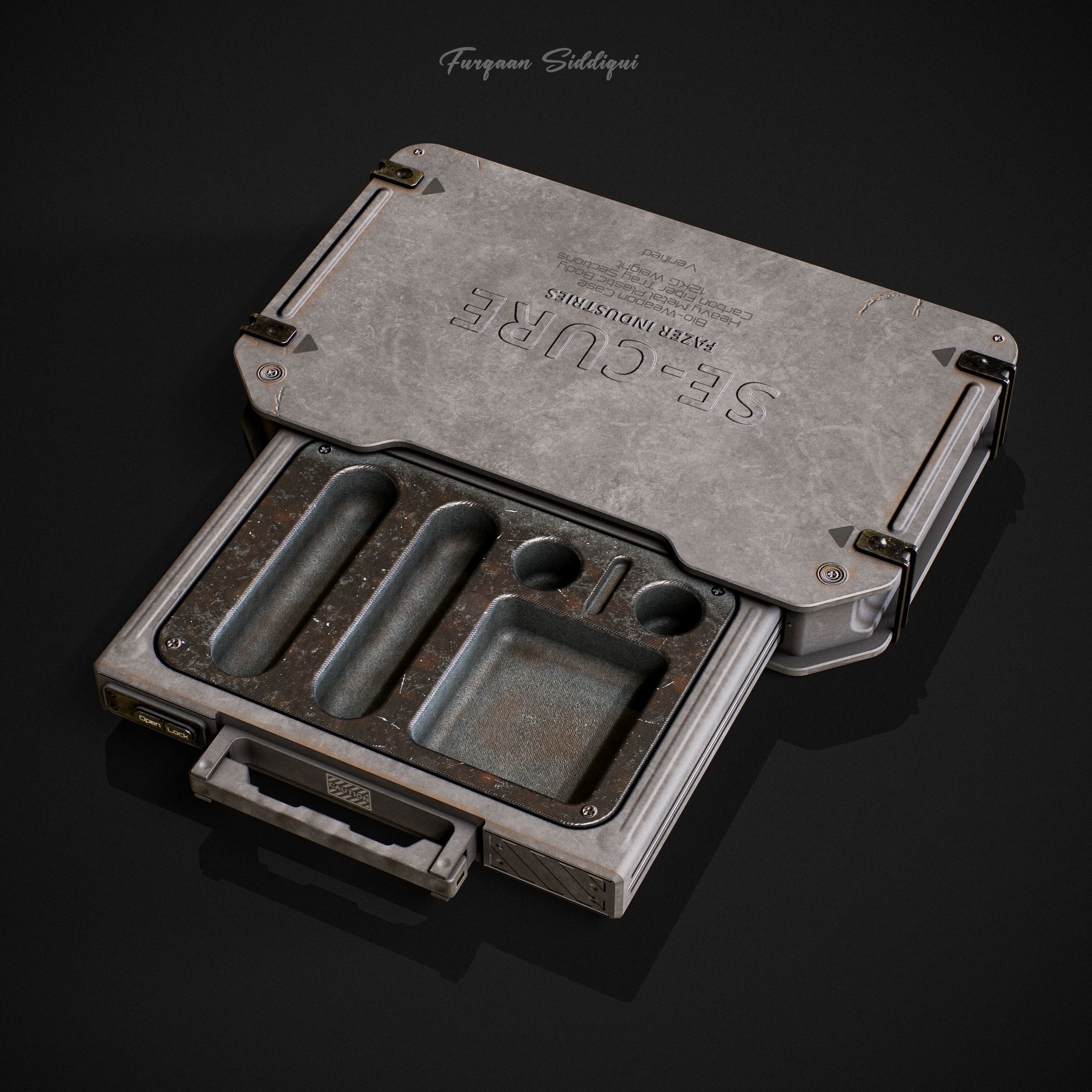Sci-fi Military Crate Low-poly 3D model_2