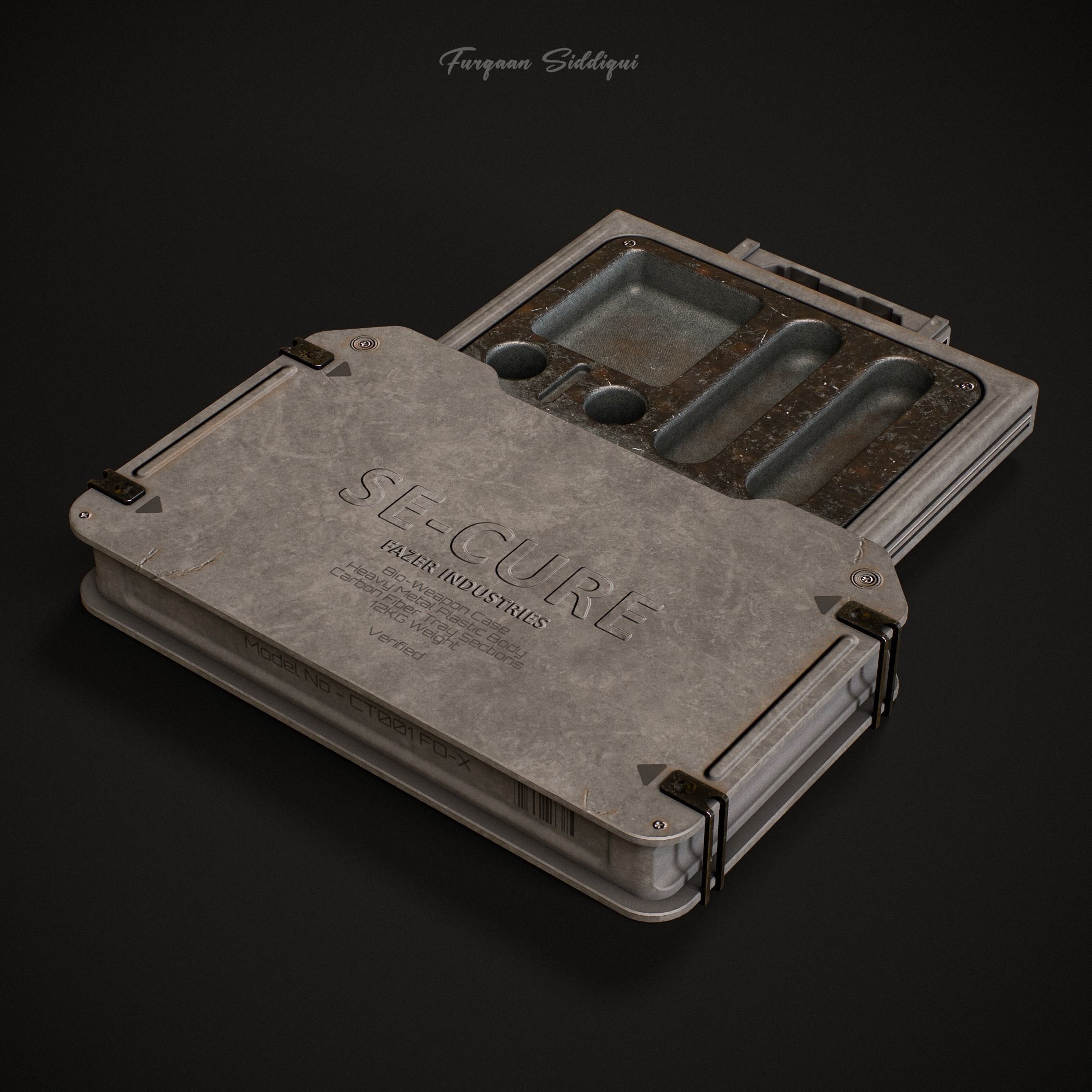 Sci-fi Military Crate Low-poly 3D model_4