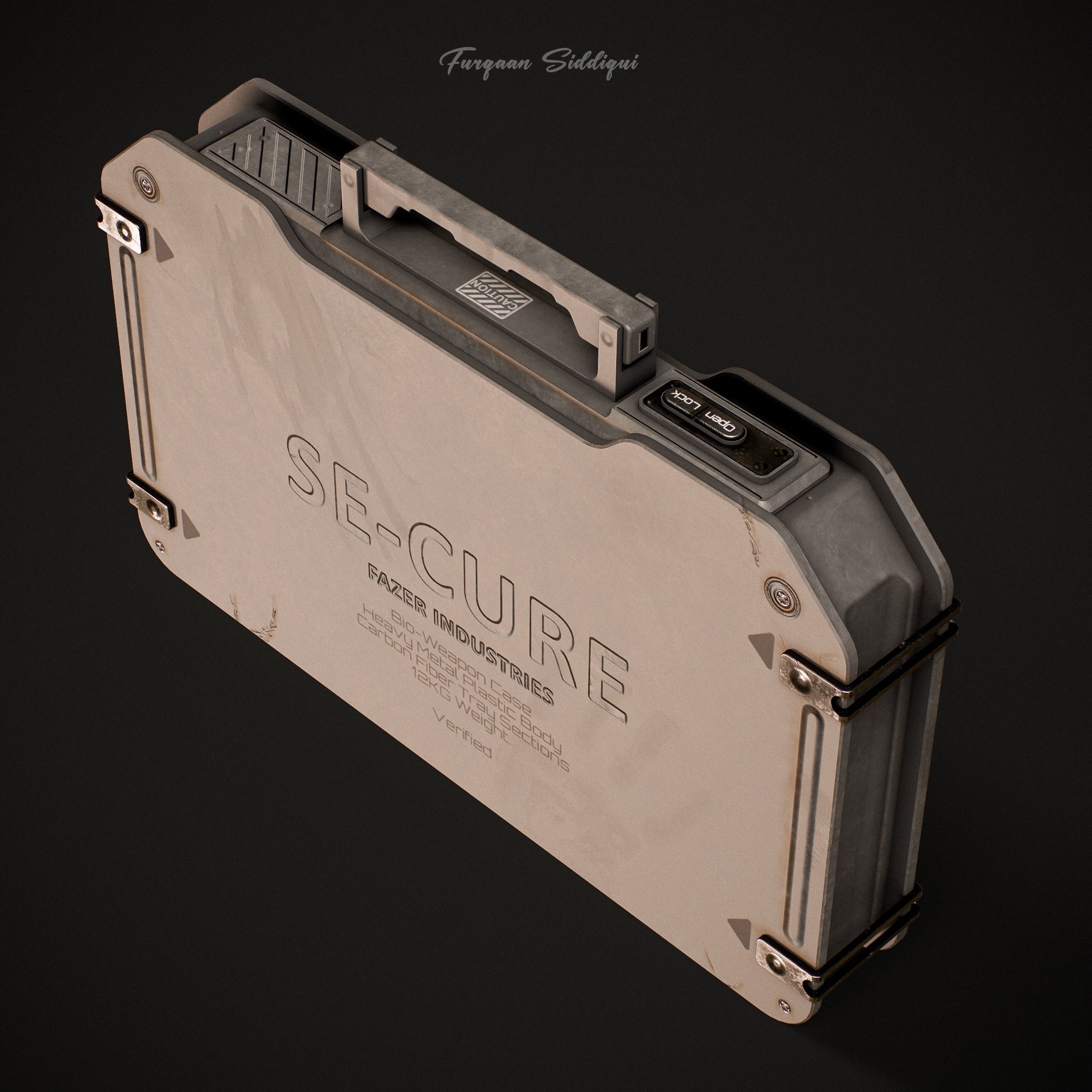 Sci-fi Military Crate Low-poly 3D model_10