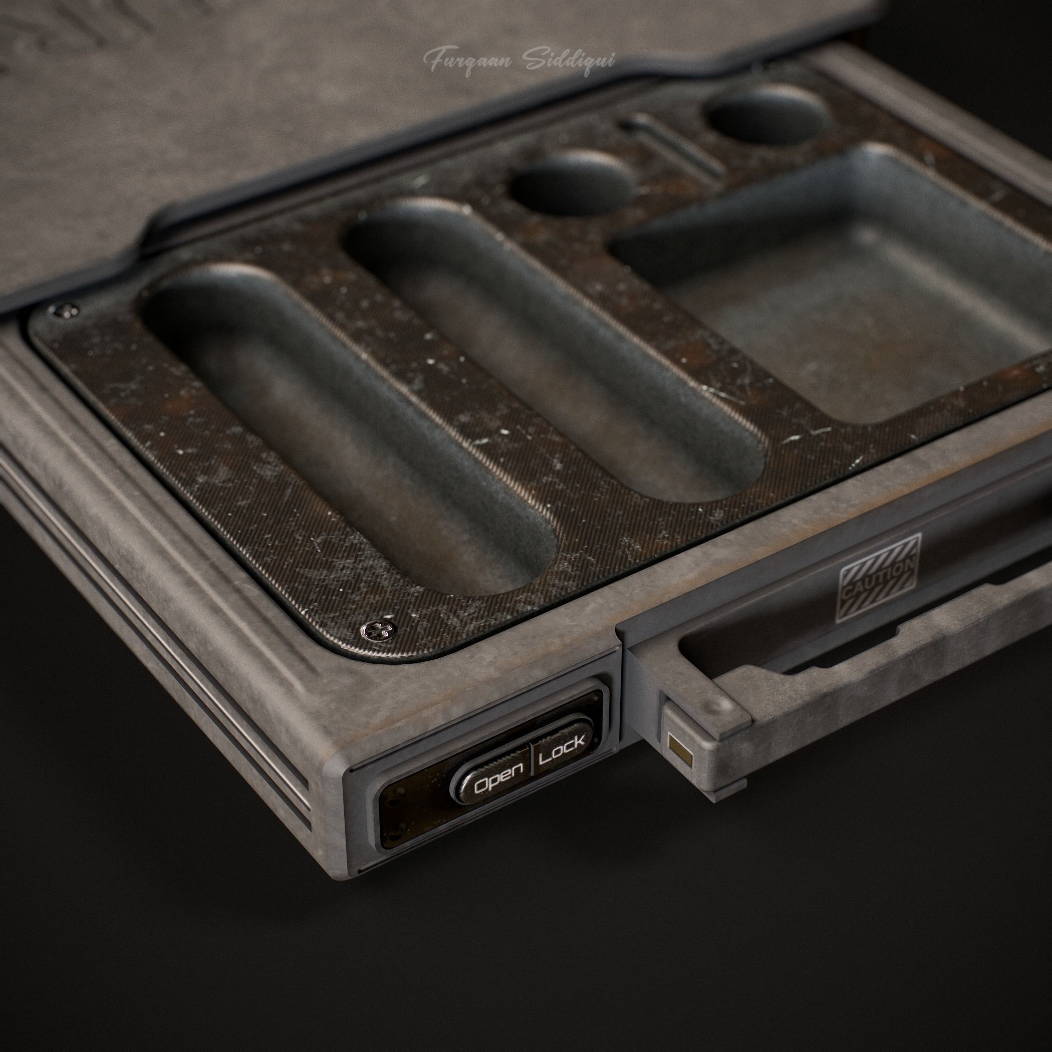 Sci-fi Military Crate Low-poly 3D model_5