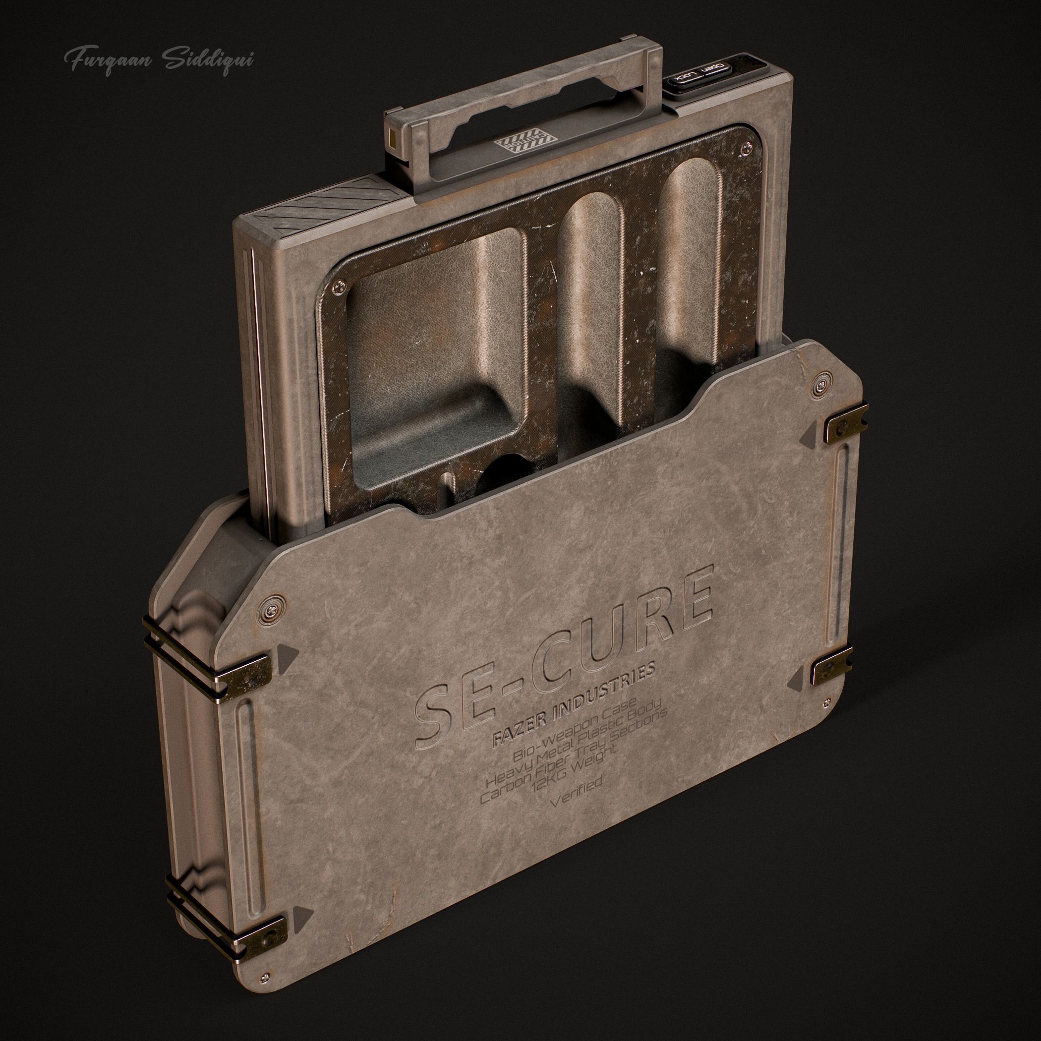 Sci-fi Military Crate Low-poly 3D model_1