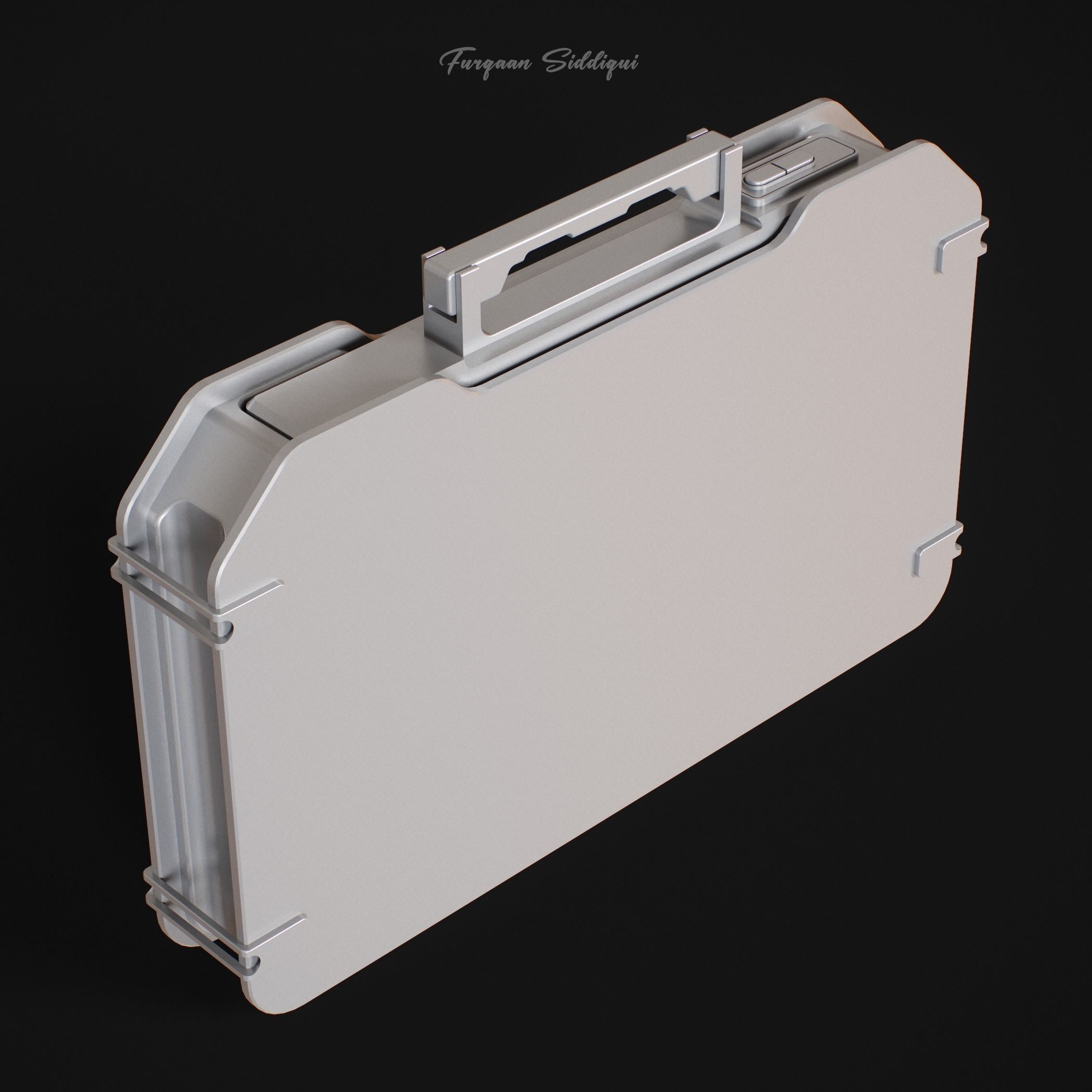 Sci-fi Military Crate Low-poly 3D model_12