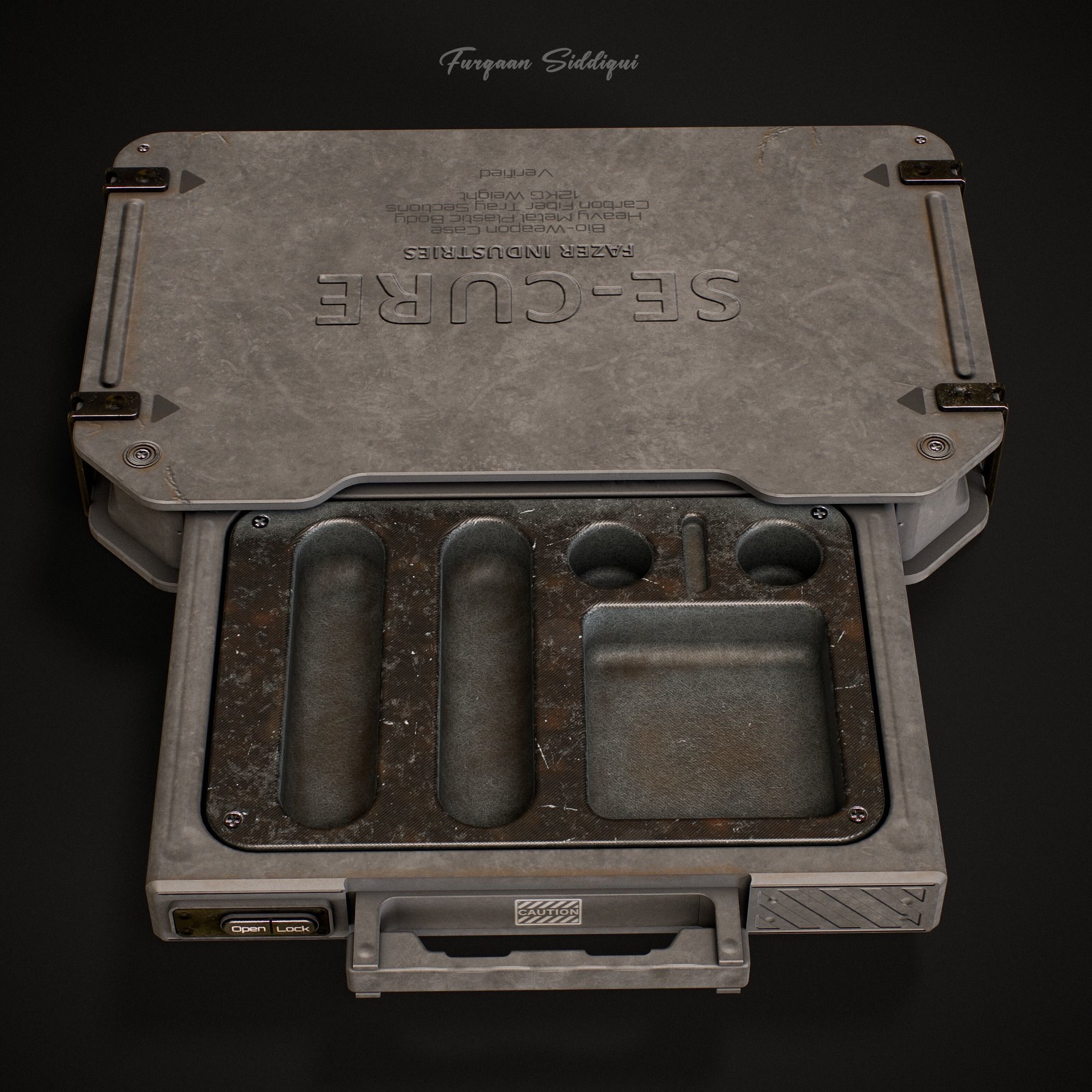 Sci-fi Military Crate Low-poly 3D model_8