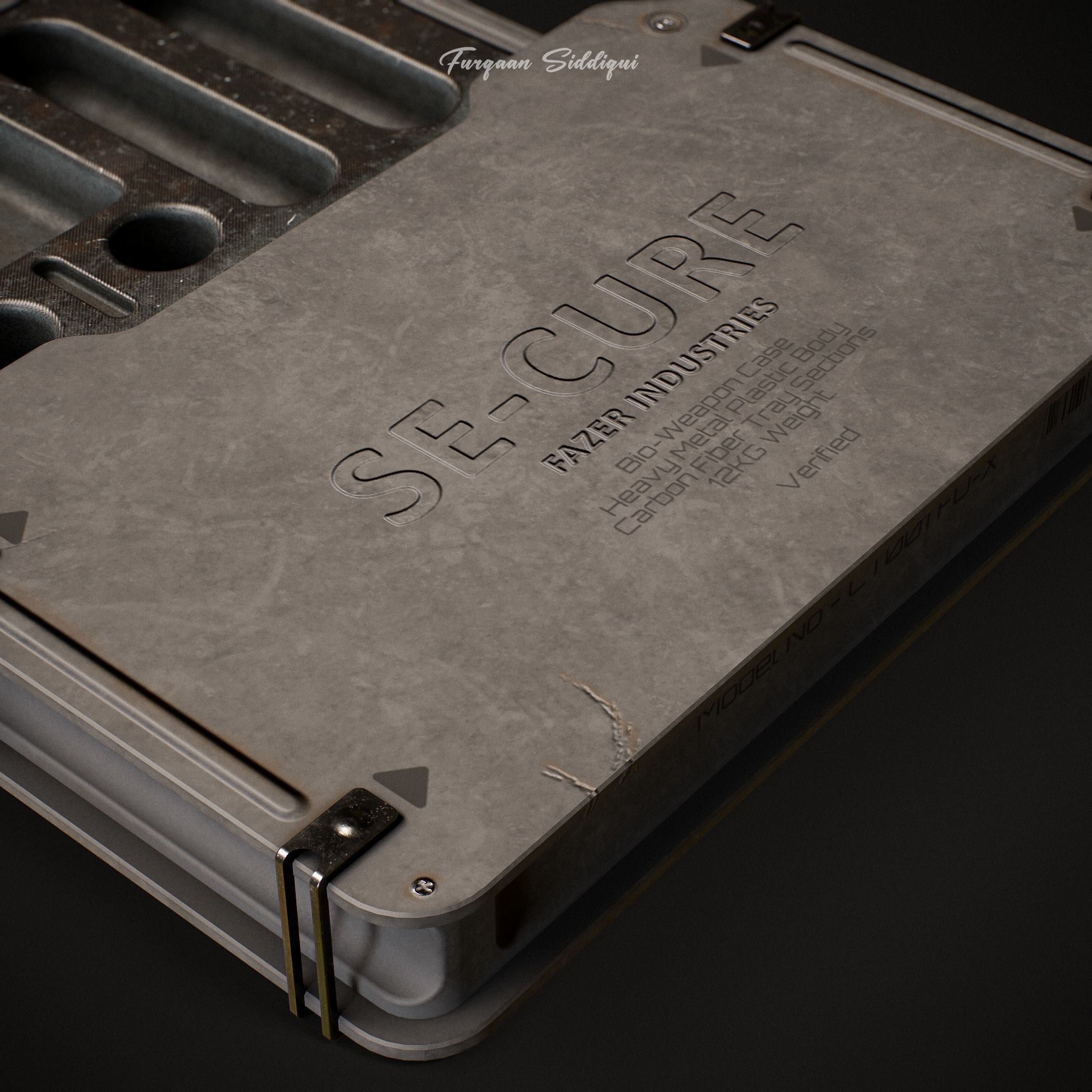 Sci-fi Military Crate Low-poly 3D model_7