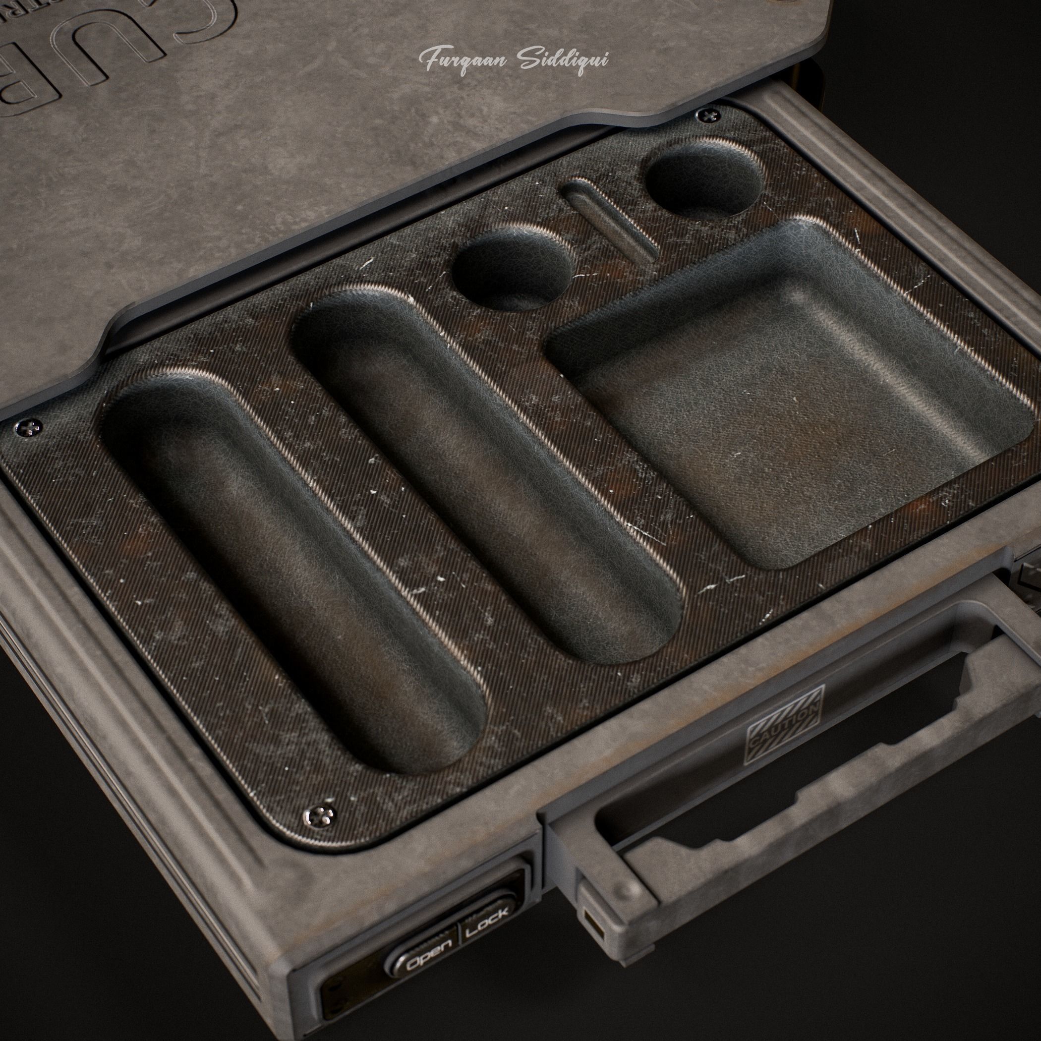 Sci-fi Military Crate Low-poly 3D model_6