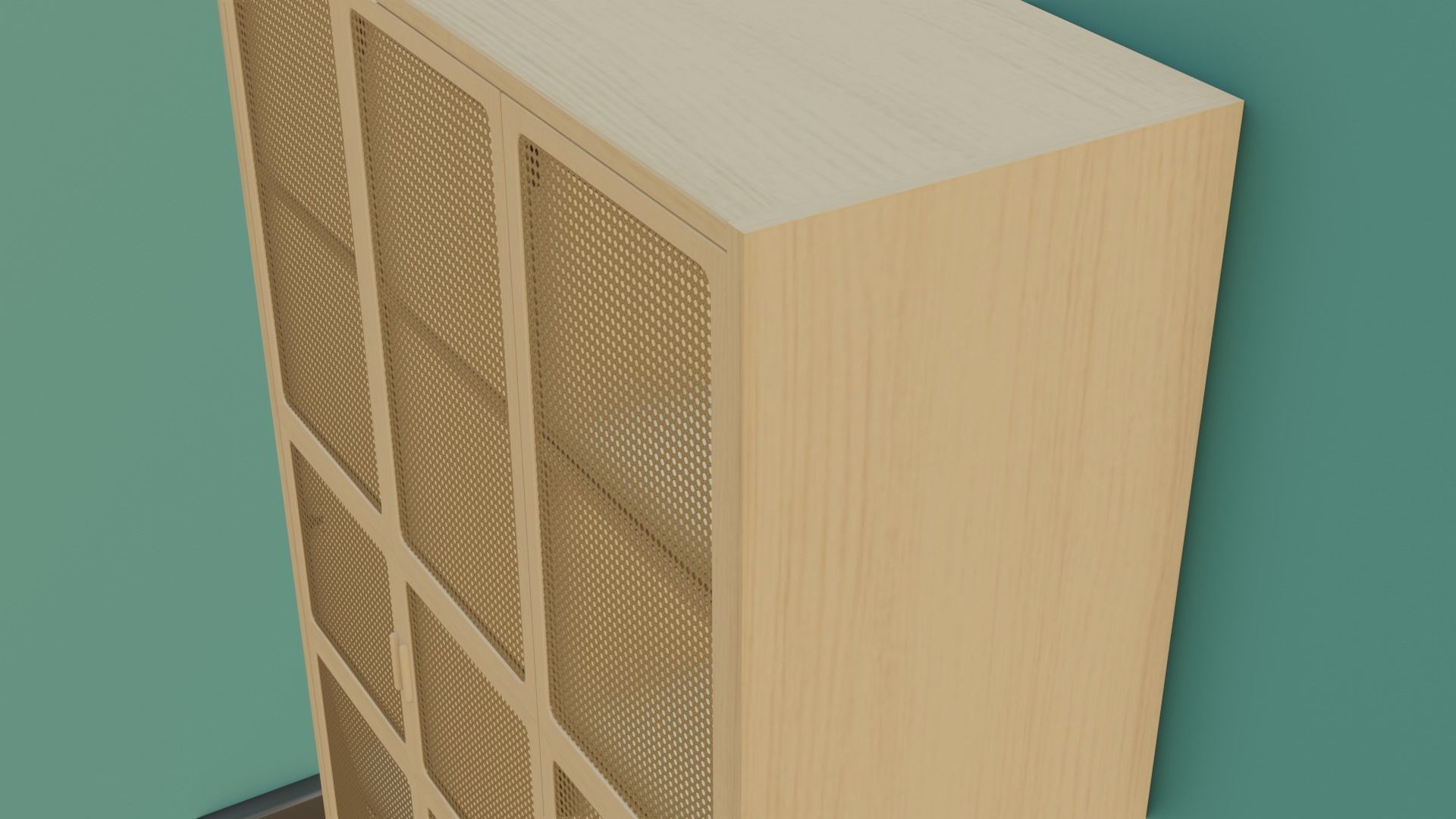 Antique Wall draw Cloth Cabinet Low-poly 3D model_8