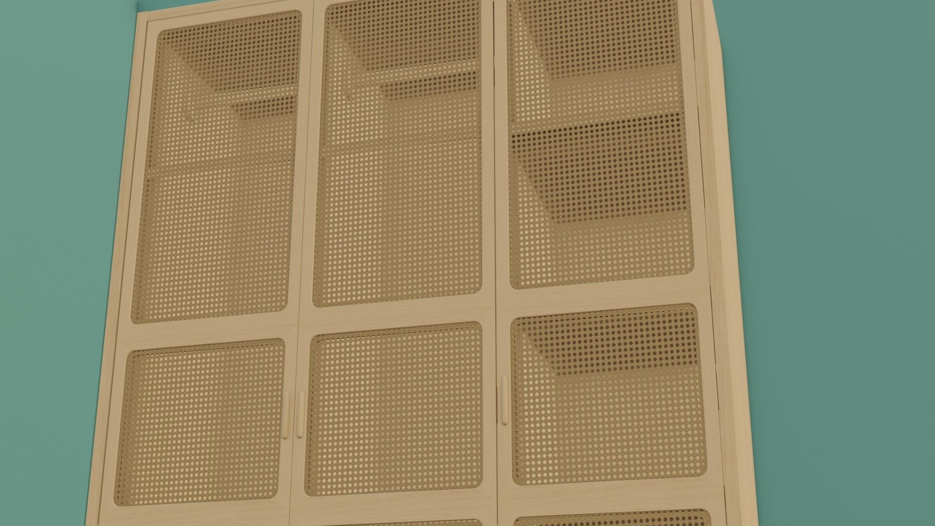 Antique Wall draw Cloth Cabinet Low-poly 3D model_1