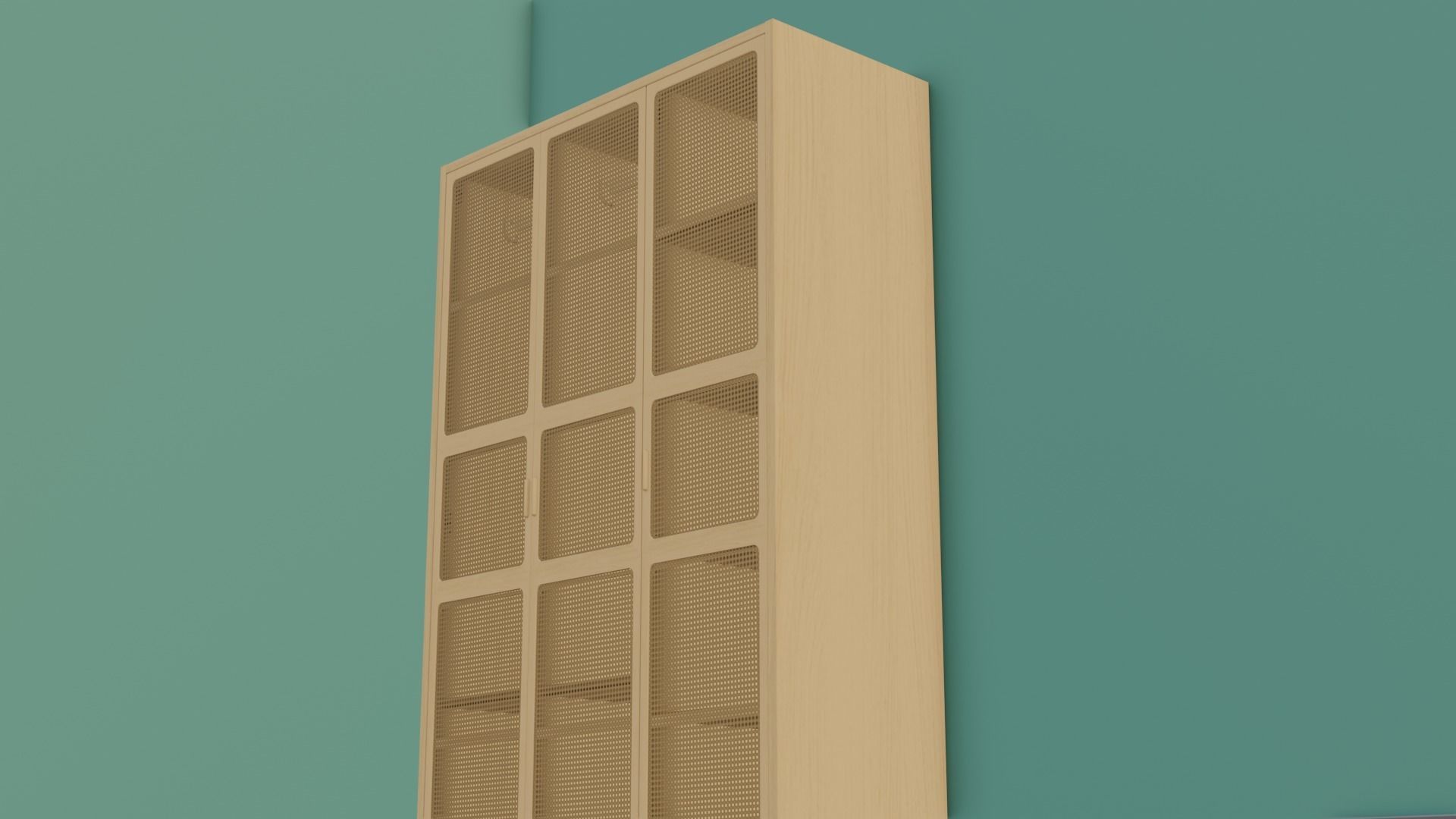 Antique Wall draw Cloth Cabinet Low-poly 3D model_5