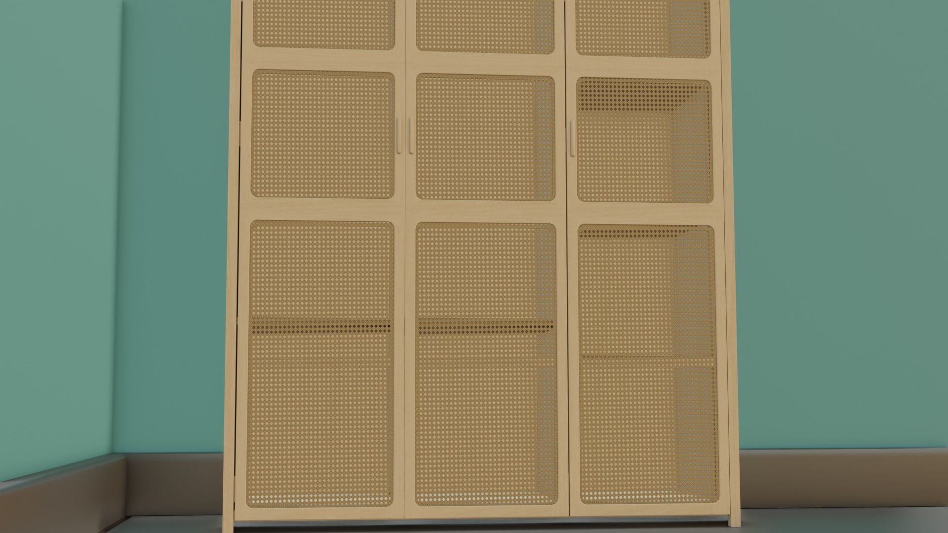 Antique Wall draw Cloth Cabinet Low-poly 3D model_14