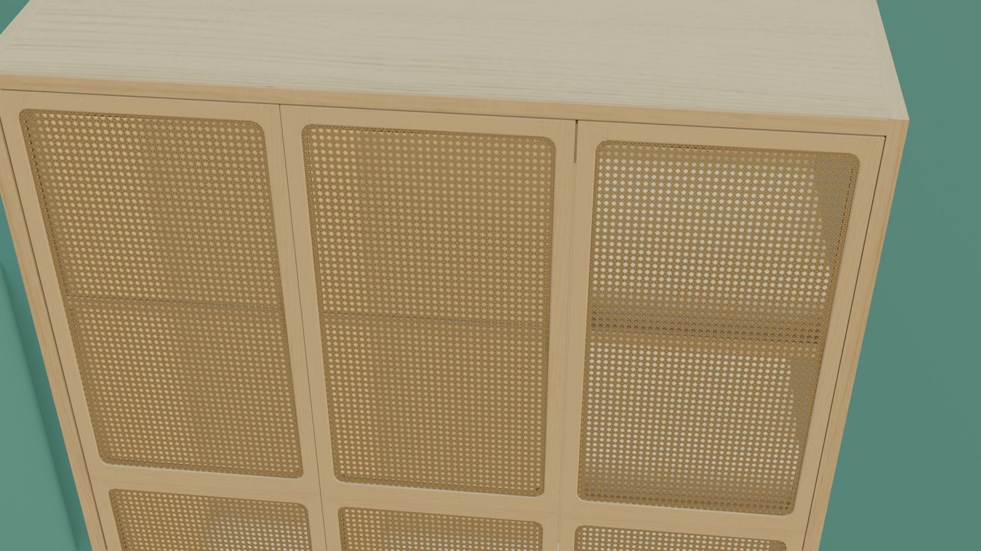 Antique Wall draw Cloth Cabinet Low-poly 3D model_10