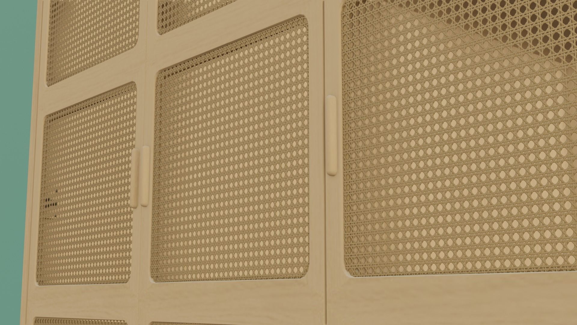 Antique Wall draw Cloth Cabinet Low-poly 3D model_11