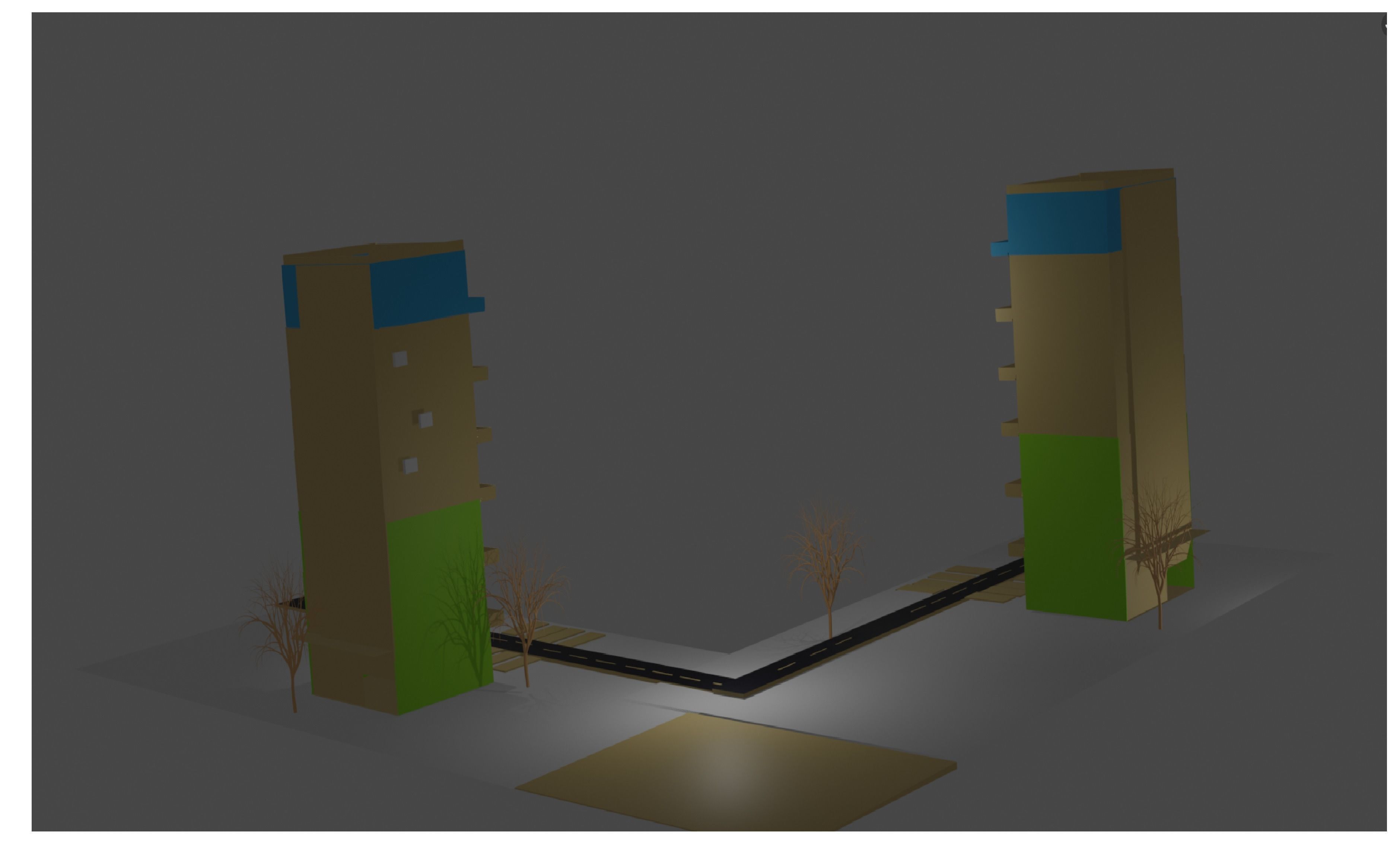 Building CGI model make in BLENDER Low-poly 3D model_1