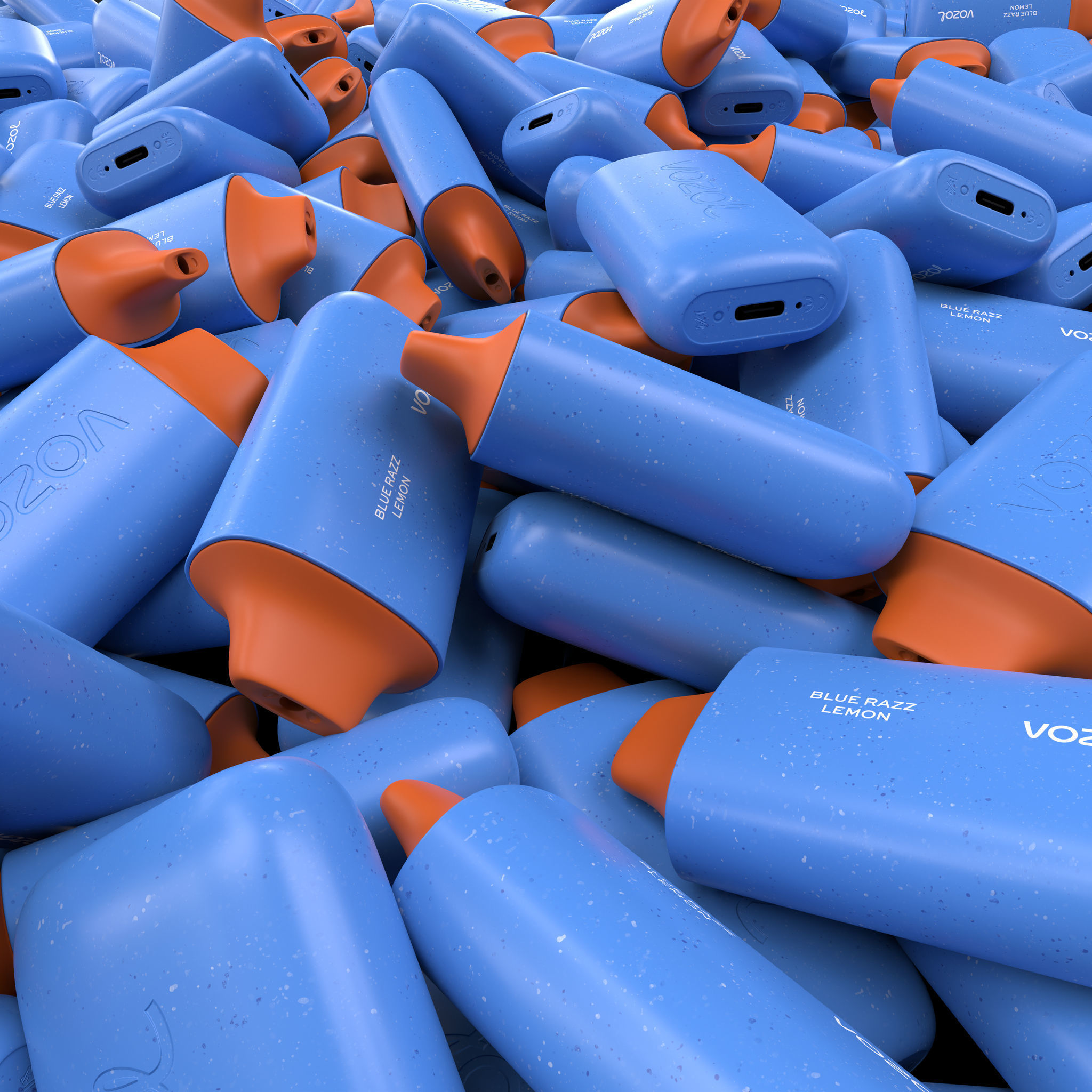 Vozol Star 6000 Blue Razz Lemon Low-poly 3D model_3