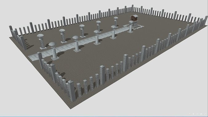 Small Shrine Stage 3D model