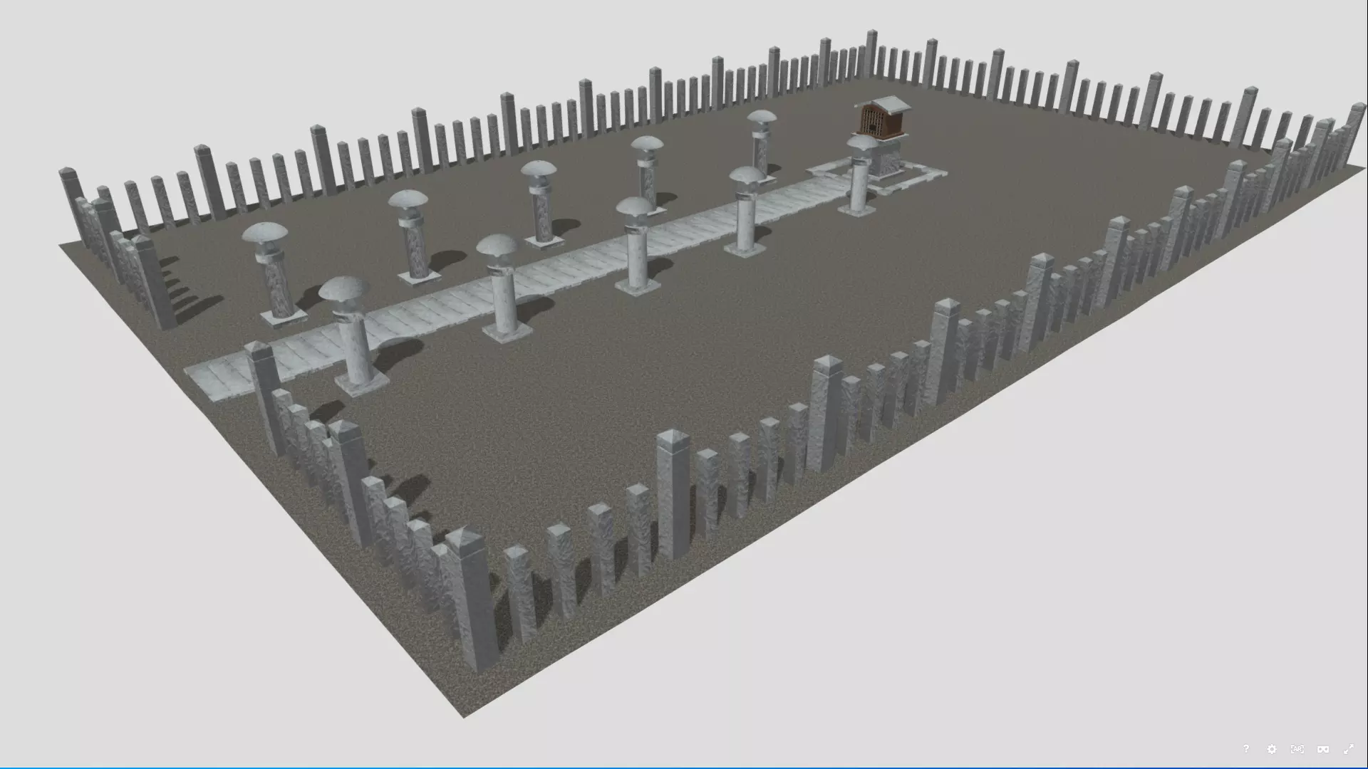 Small Shrine Stage 3D model_0